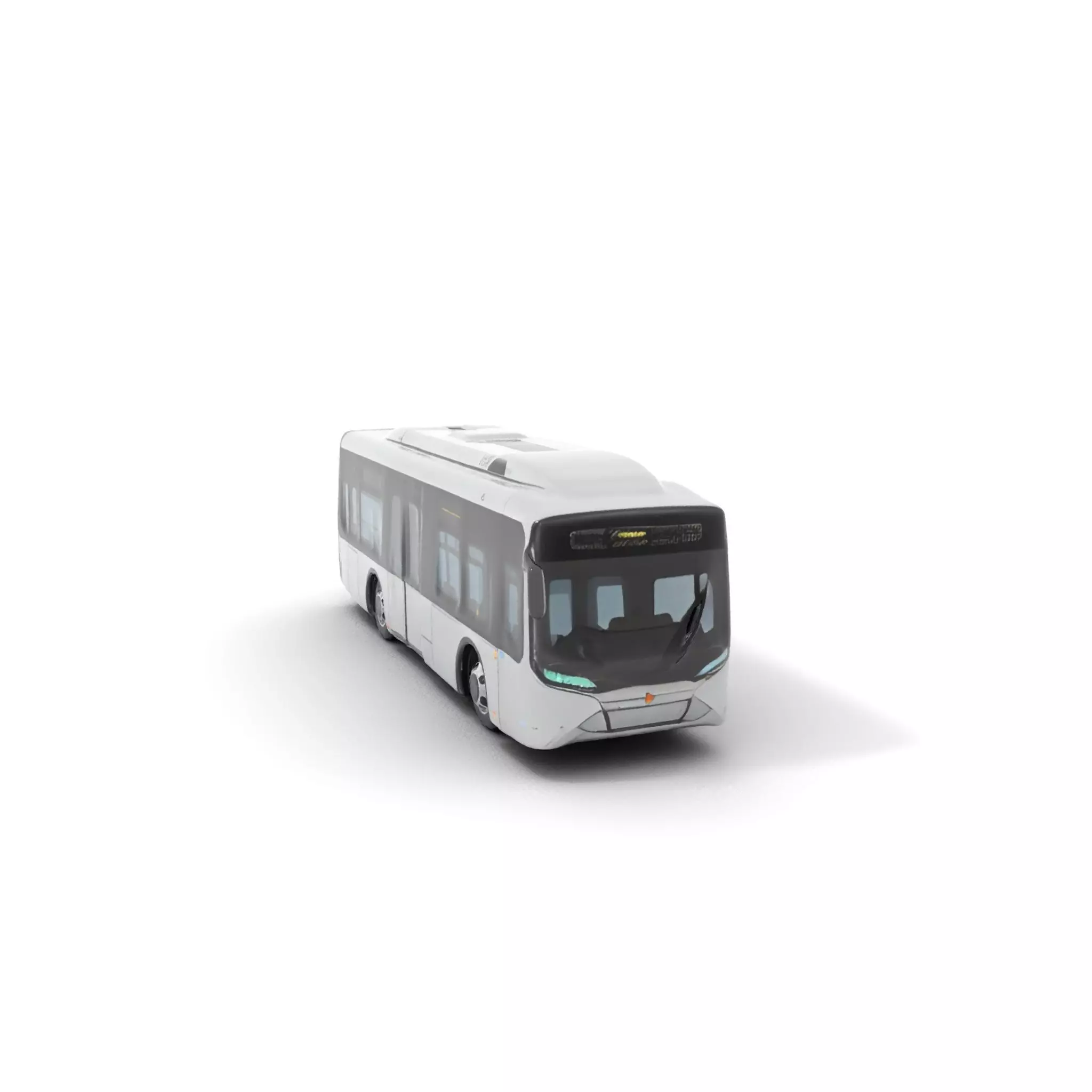 Sleek Silver Bus model pack Low-poly 3D model_0