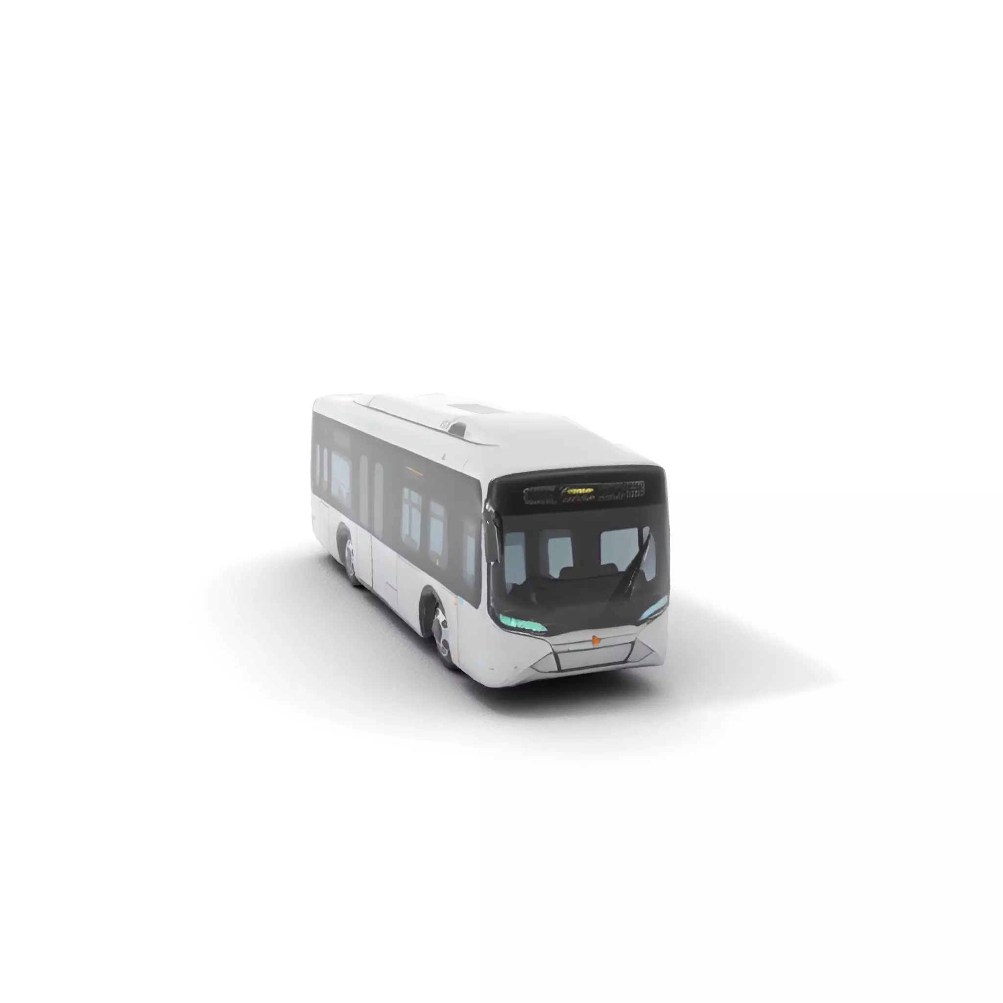 Sleek Silver Bus model pack Low-poly 3D model_7