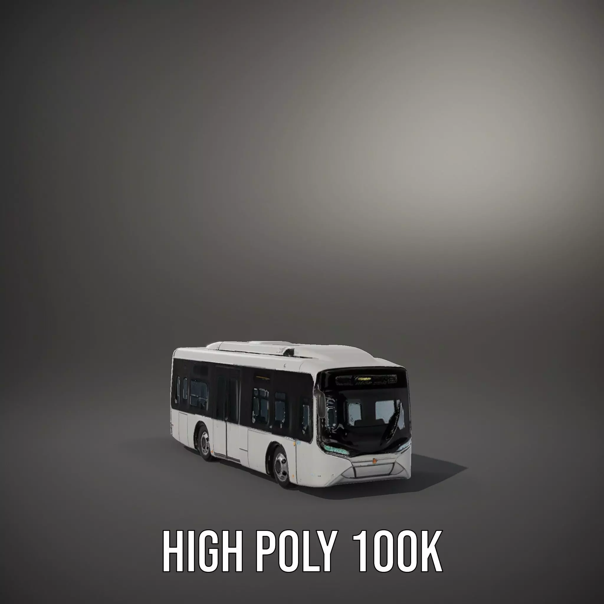 Sleek Silver Bus model pack Low-poly 3D model_31