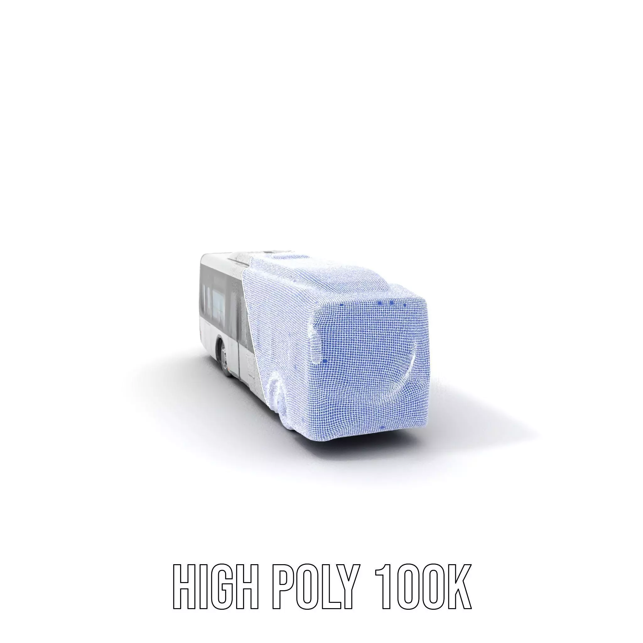 Sleek Silver Bus model pack Low-poly 3D model_4