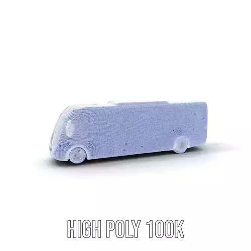 Teal City Bus model pack Low-poly 3D model 4