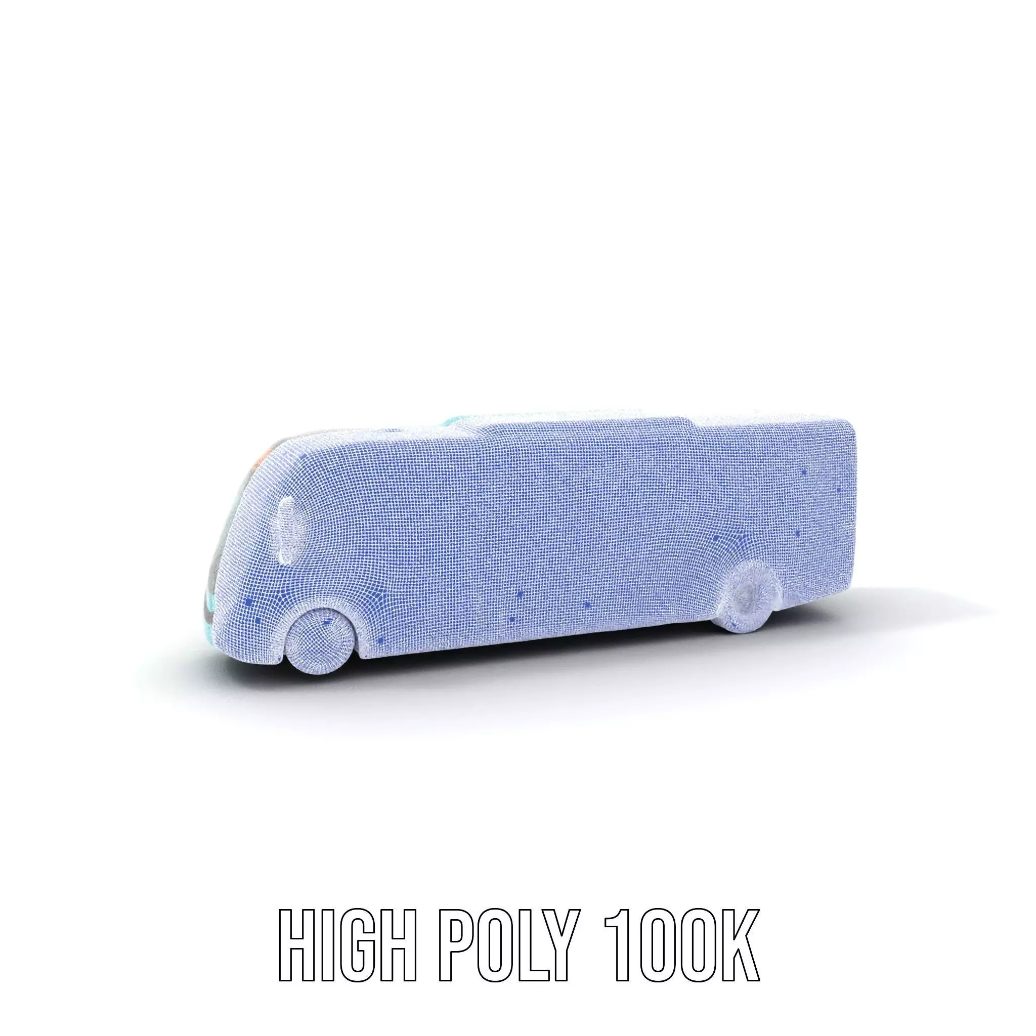 Teal City Bus model pack Low-poly 3D model_4