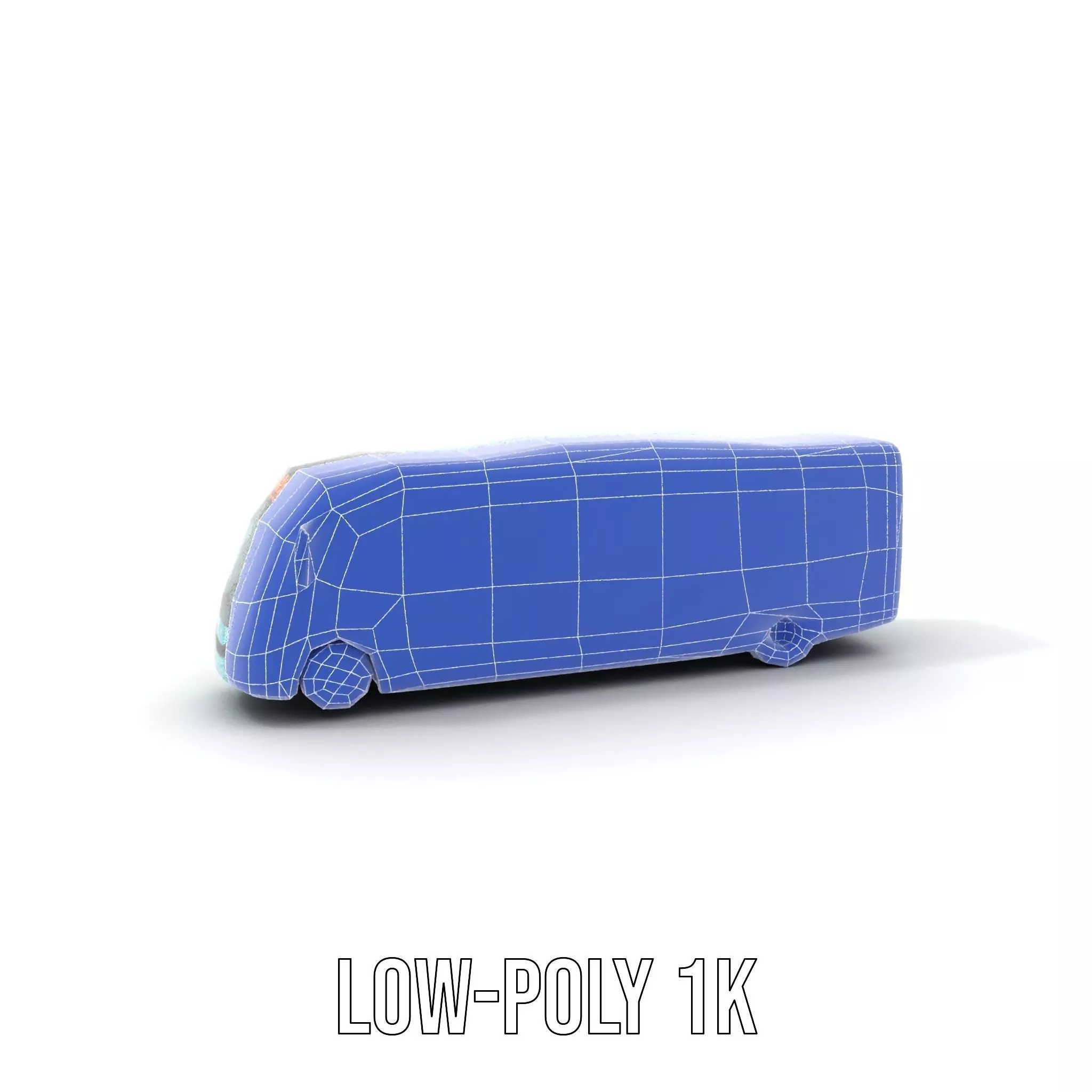 Teal City Bus model pack Low-poly 3D model_9