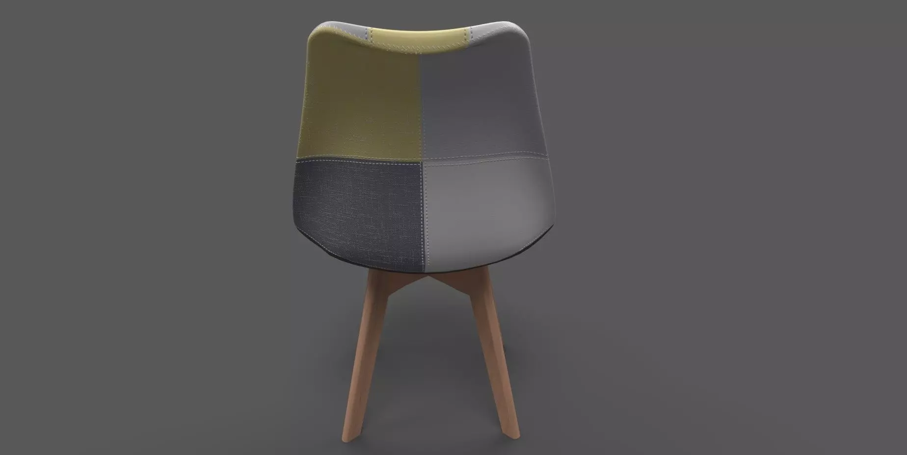 Dining Chair Low-poly 3D model_9