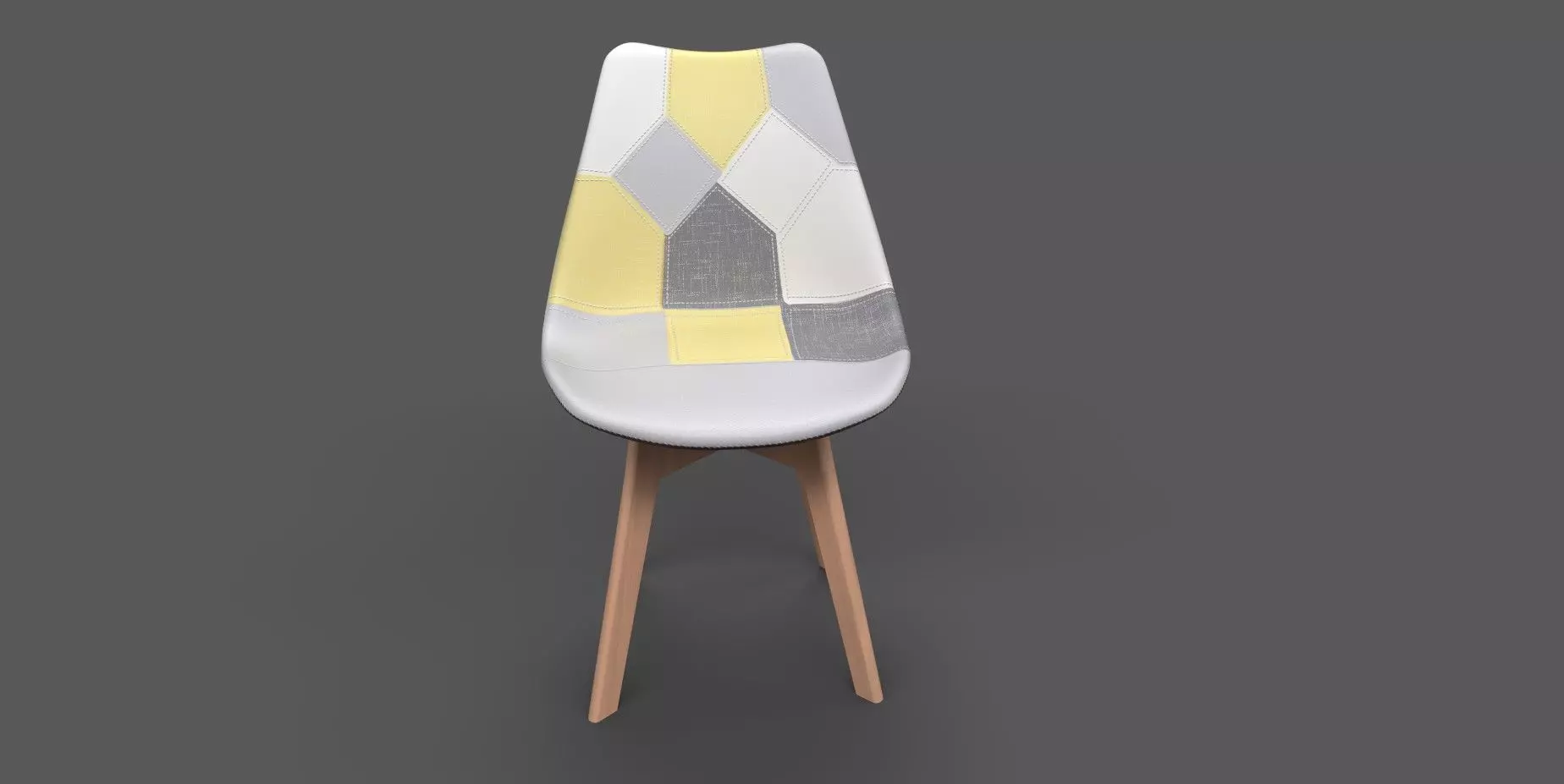Dining Chair Low-poly 3D model_5