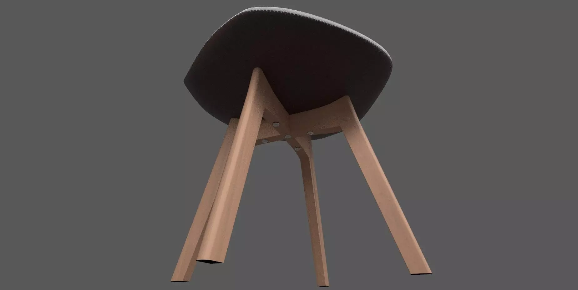 Dining Chair Low-poly 3D model_3
