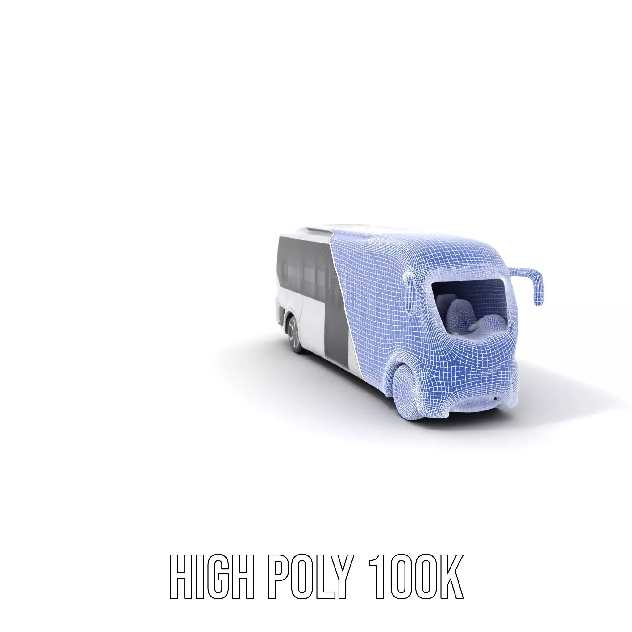 Futuristic Electric Bus model pack Low-poly 3D model_4