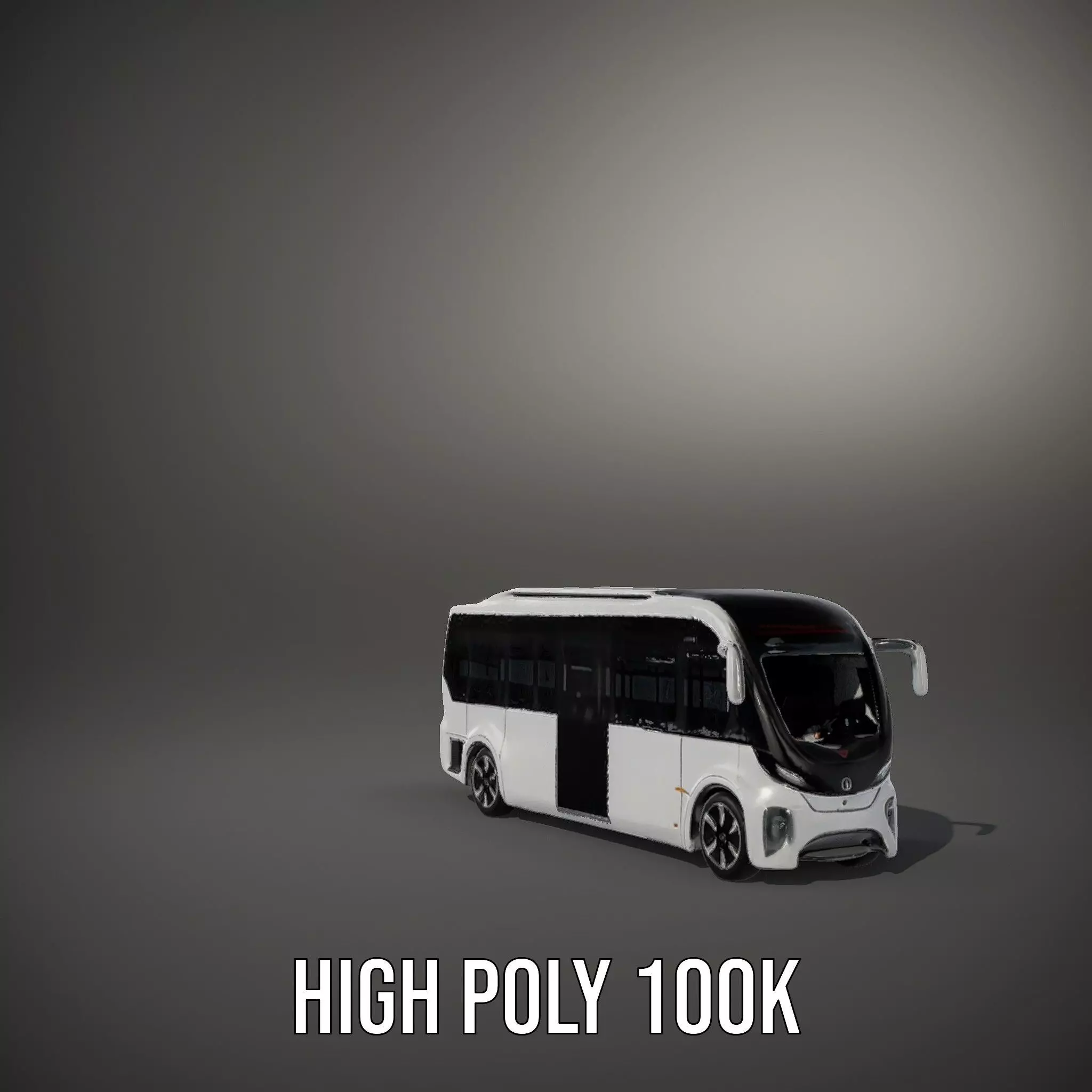 Futuristic Electric Bus model pack Low-poly 3D model_8