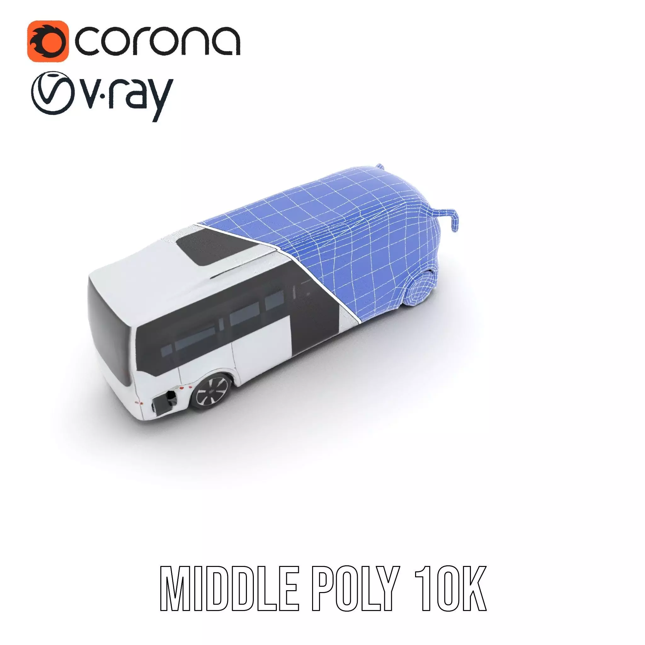 Futuristic Electric Bus model pack Low-poly 3D model_18