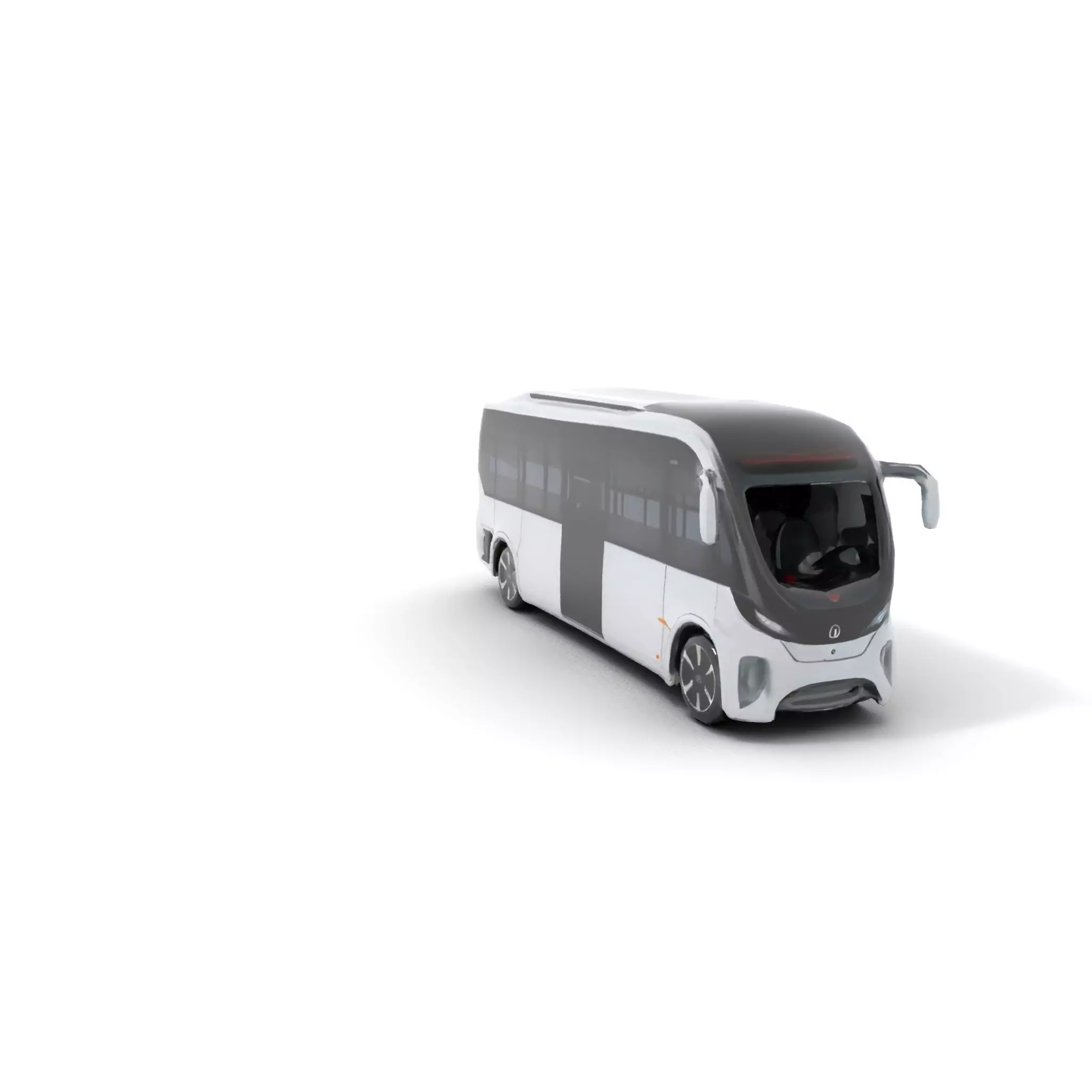 Futuristic Electric Bus model pack Low-poly 3D model_6