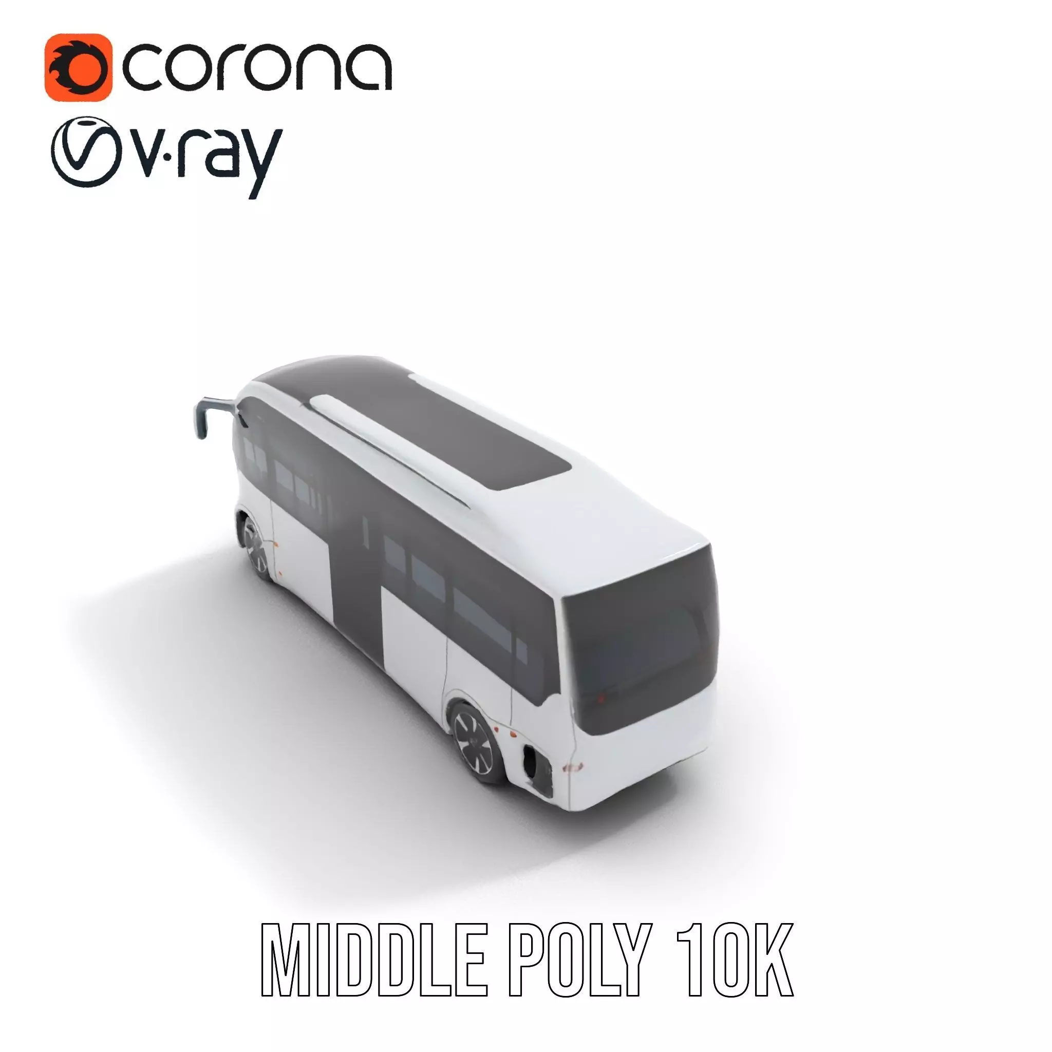 Futuristic Electric Bus model pack Low-poly 3D model_5