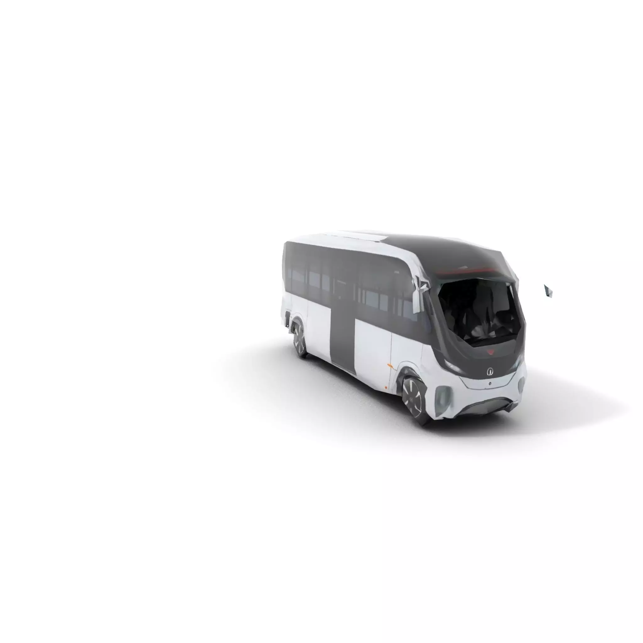 Futuristic Electric Bus model pack Low-poly 3D model_9