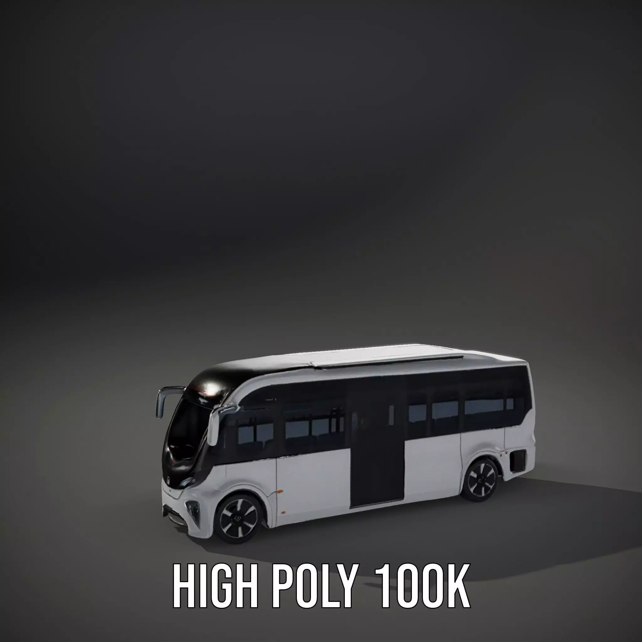 Futuristic Electric Bus model pack Low-poly 3D model_10