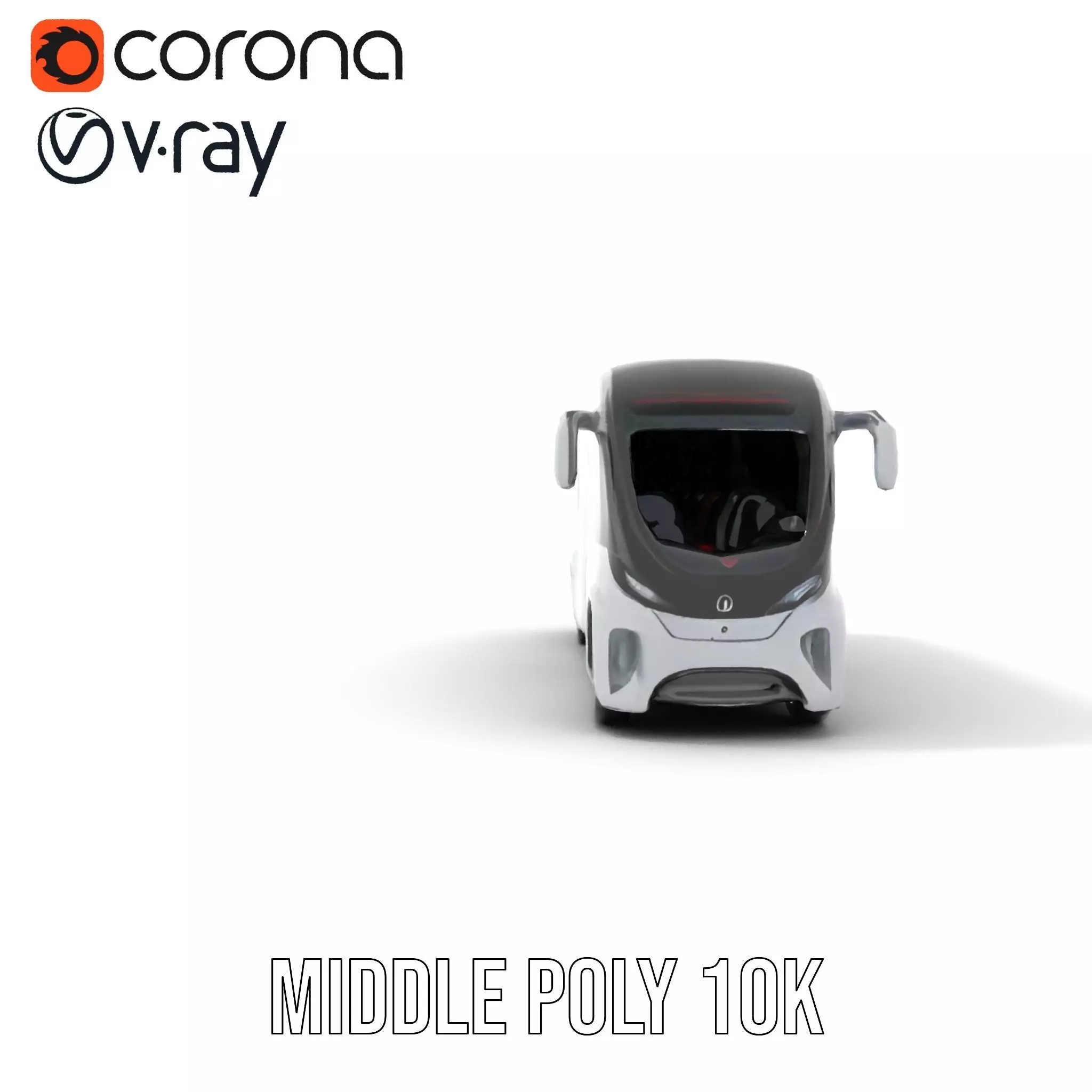 Futuristic Electric Bus model pack Low-poly 3D model_11