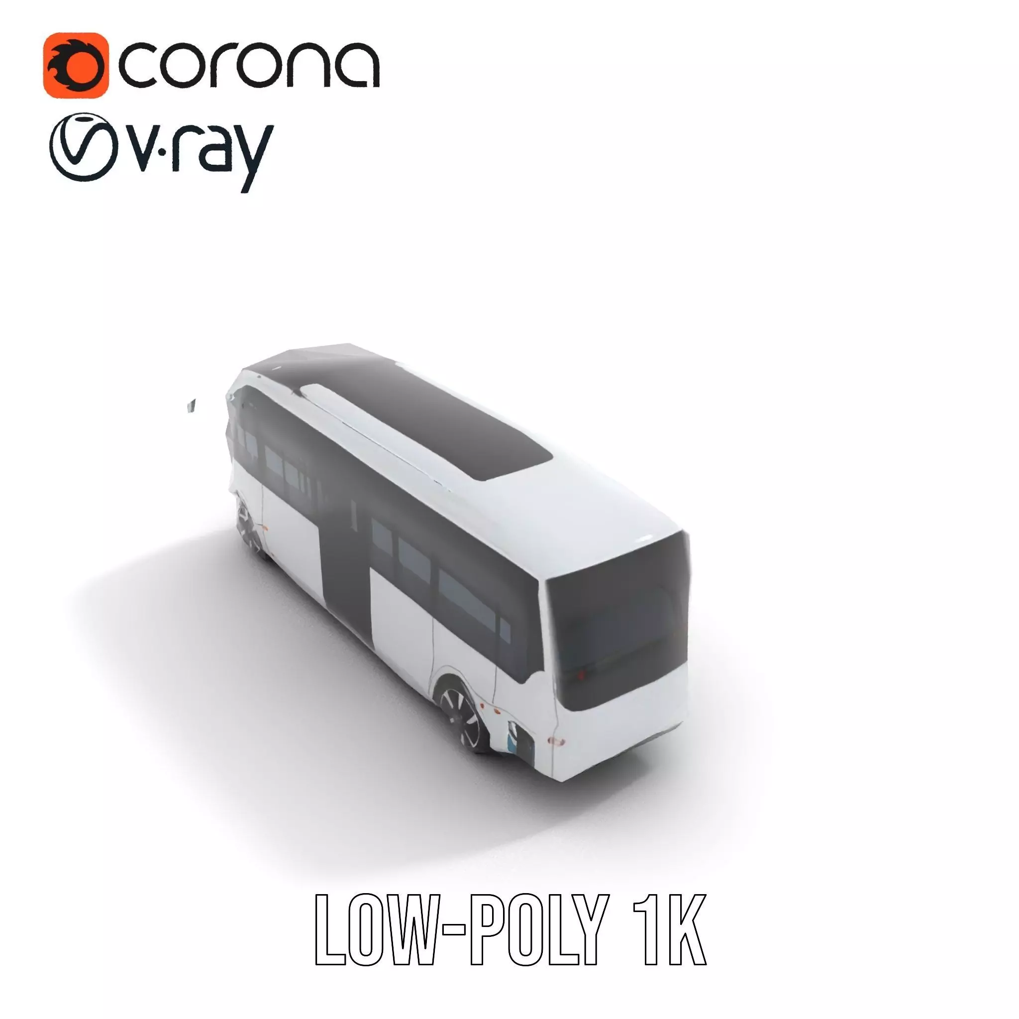 Futuristic Electric Bus model pack Low-poly 3D model_14