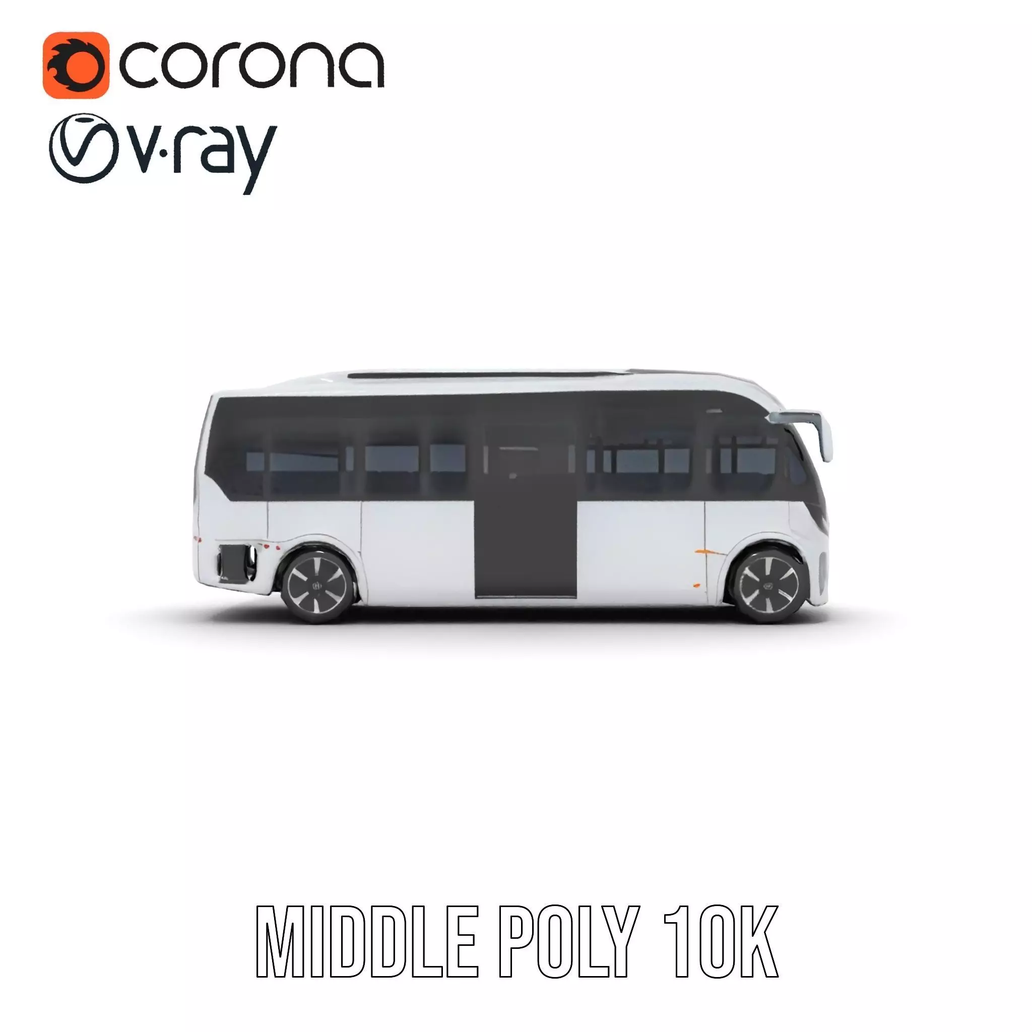 Futuristic Electric Bus model pack Low-poly 3D model_13
