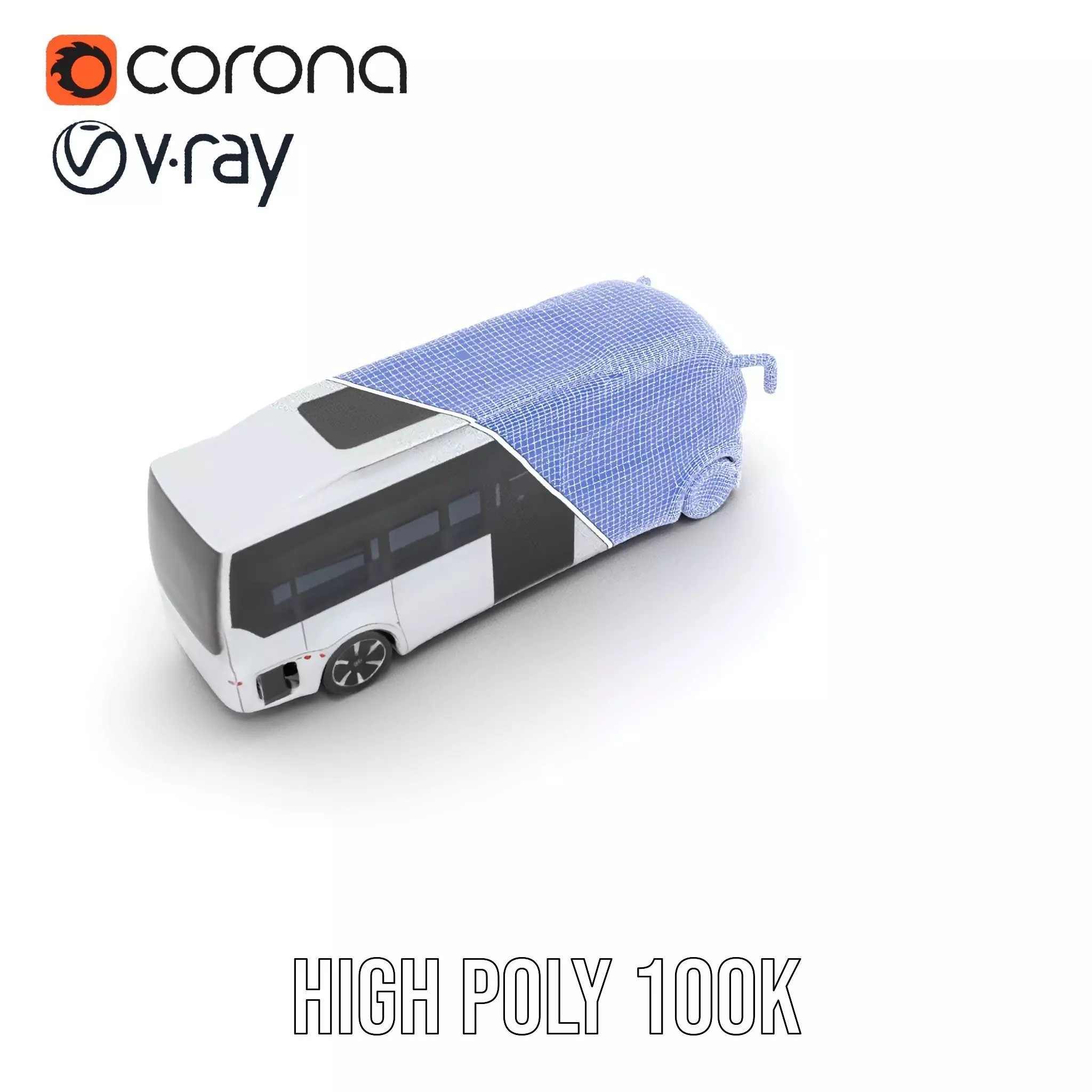 Futuristic Electric Bus model pack Low-poly 3D model_32