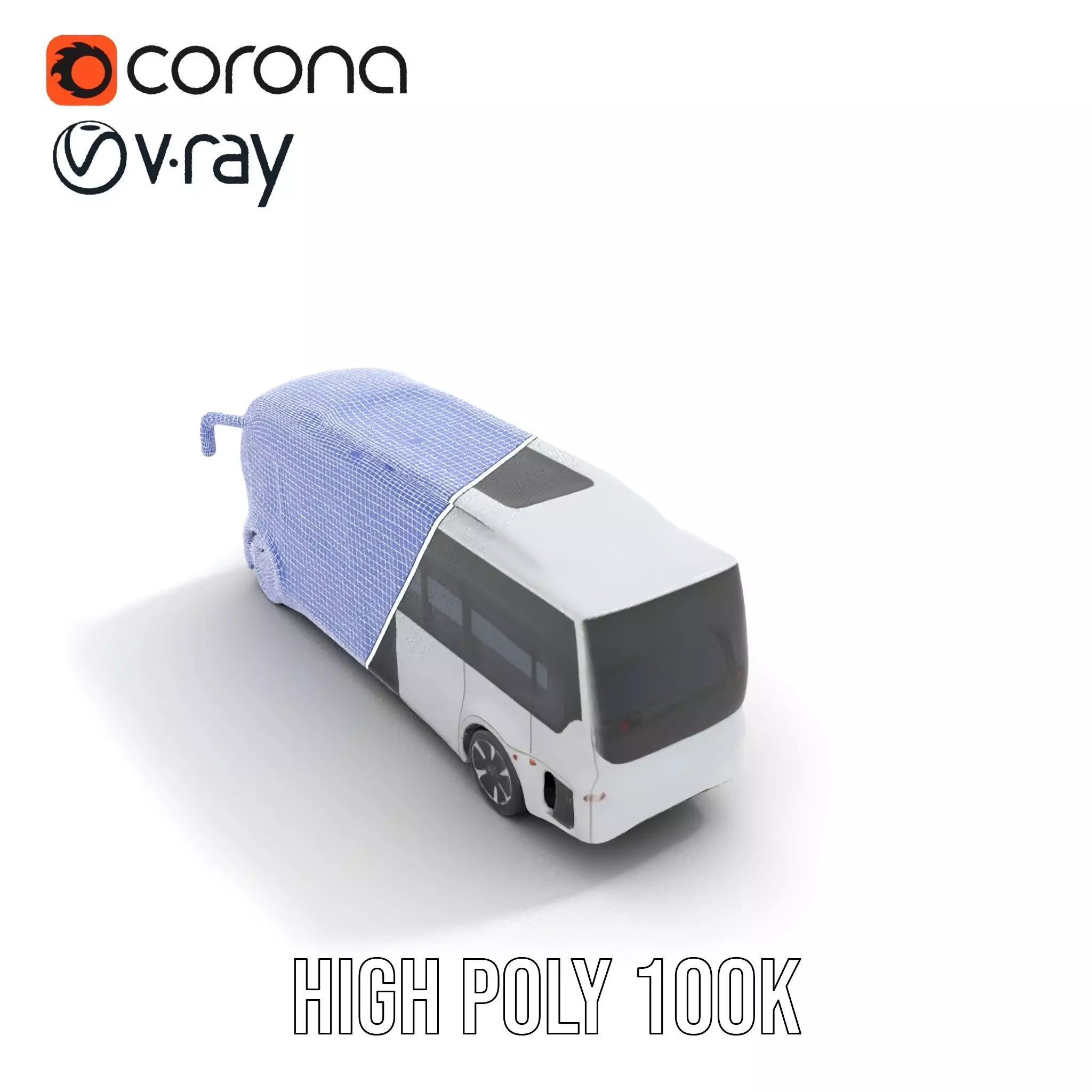 Futuristic Electric Bus model pack Low-poly 3D model_34