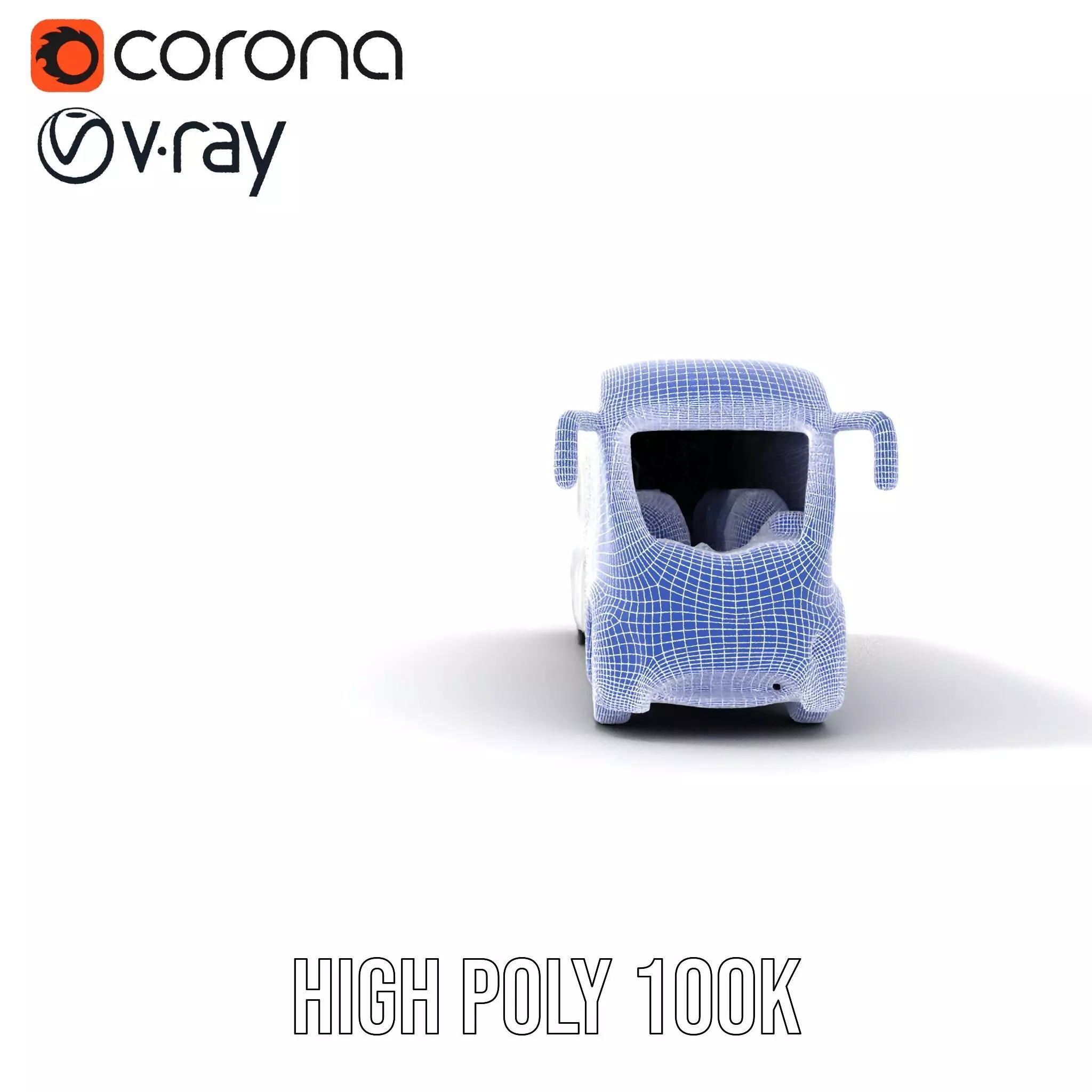 Futuristic Electric Bus model pack Low-poly 3D model_28