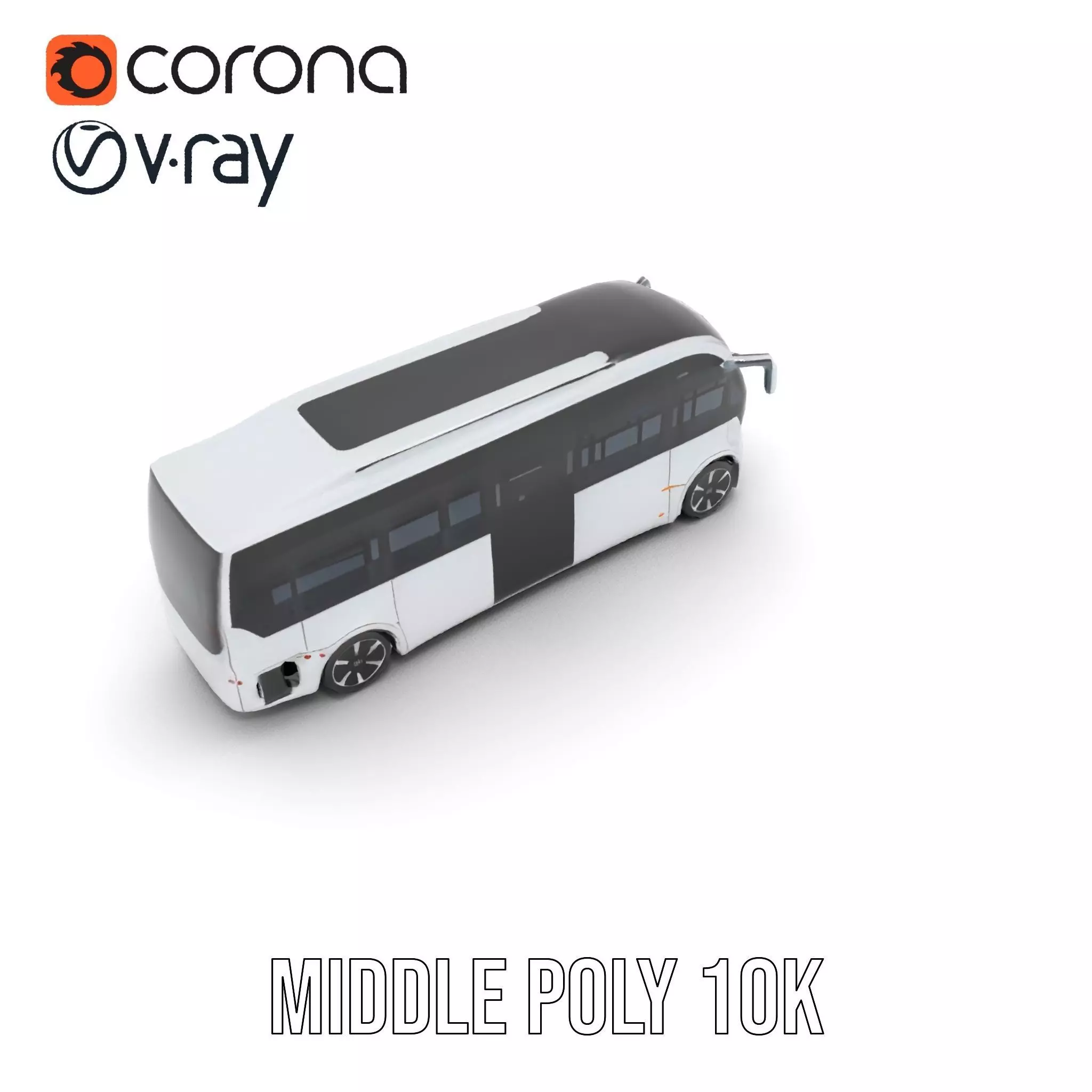 Futuristic Electric Bus model pack Low-poly 3D model_21