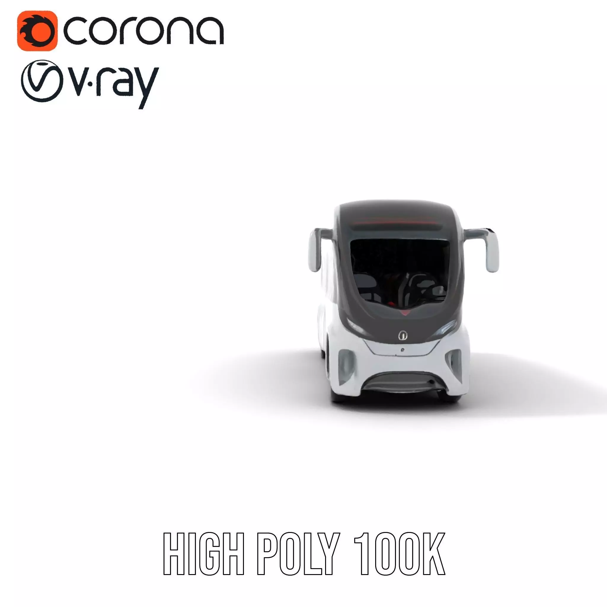 Futuristic Electric Bus model pack Low-poly 3D model_23