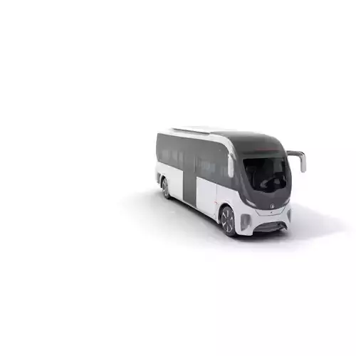 Futuristic Electric Bus model pack Low-poly 3D model