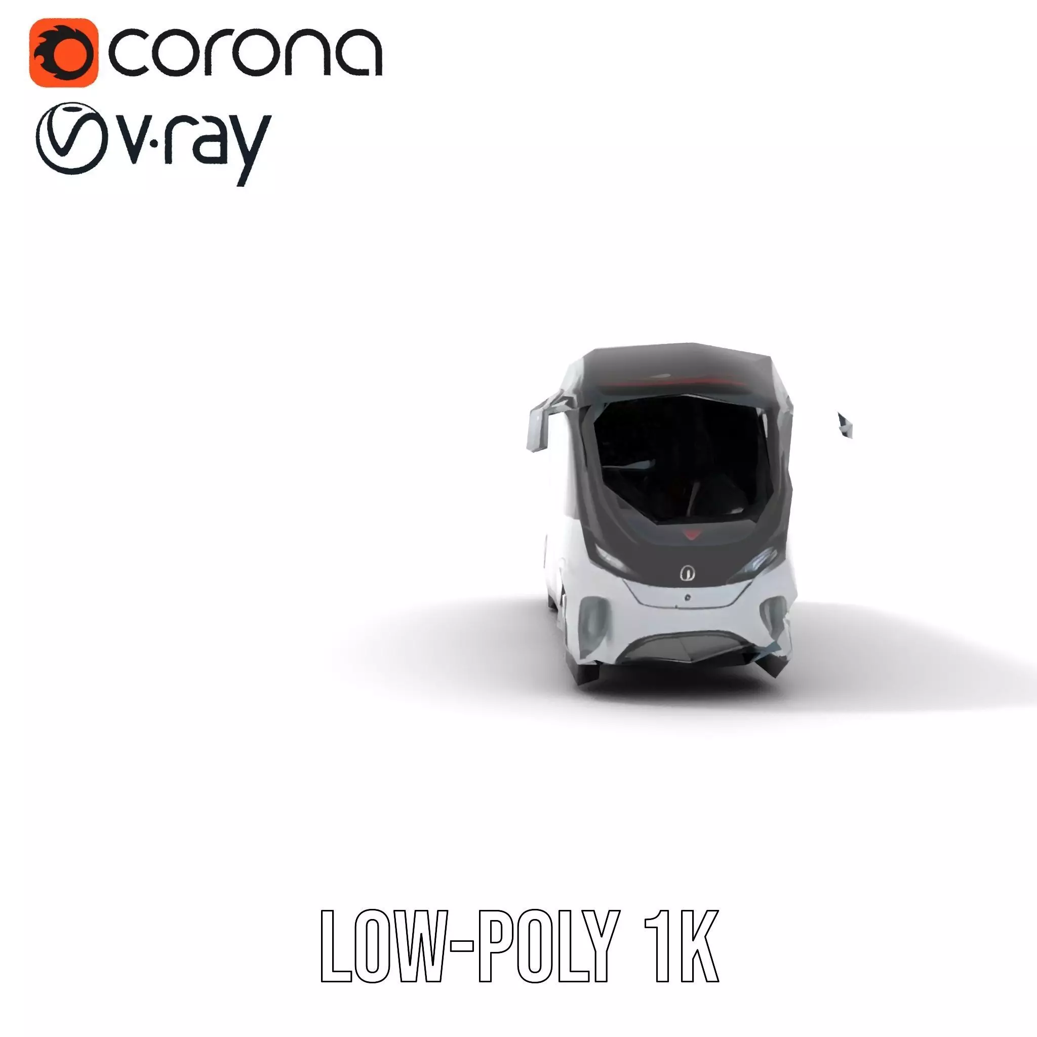 Futuristic Electric Bus model pack Low-poly 3D model_19