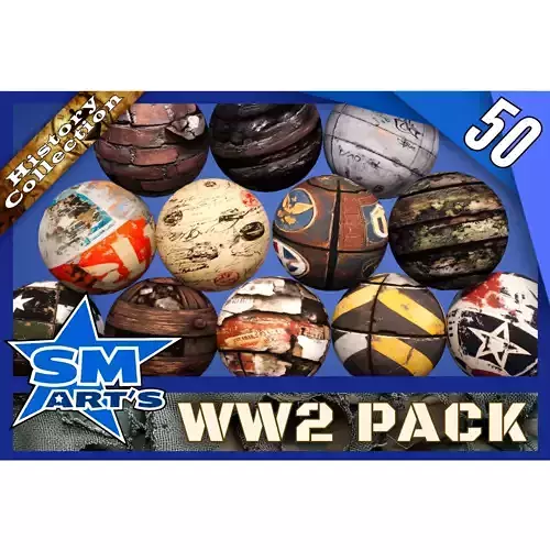 WW2 Texture Pack - Stylized 50 Materials Texture