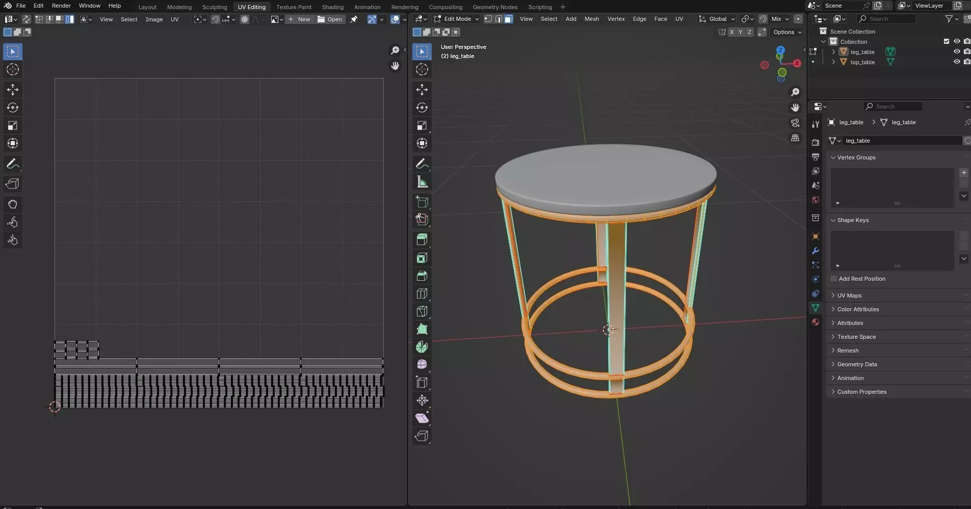 Round Table CG10 3D model_9