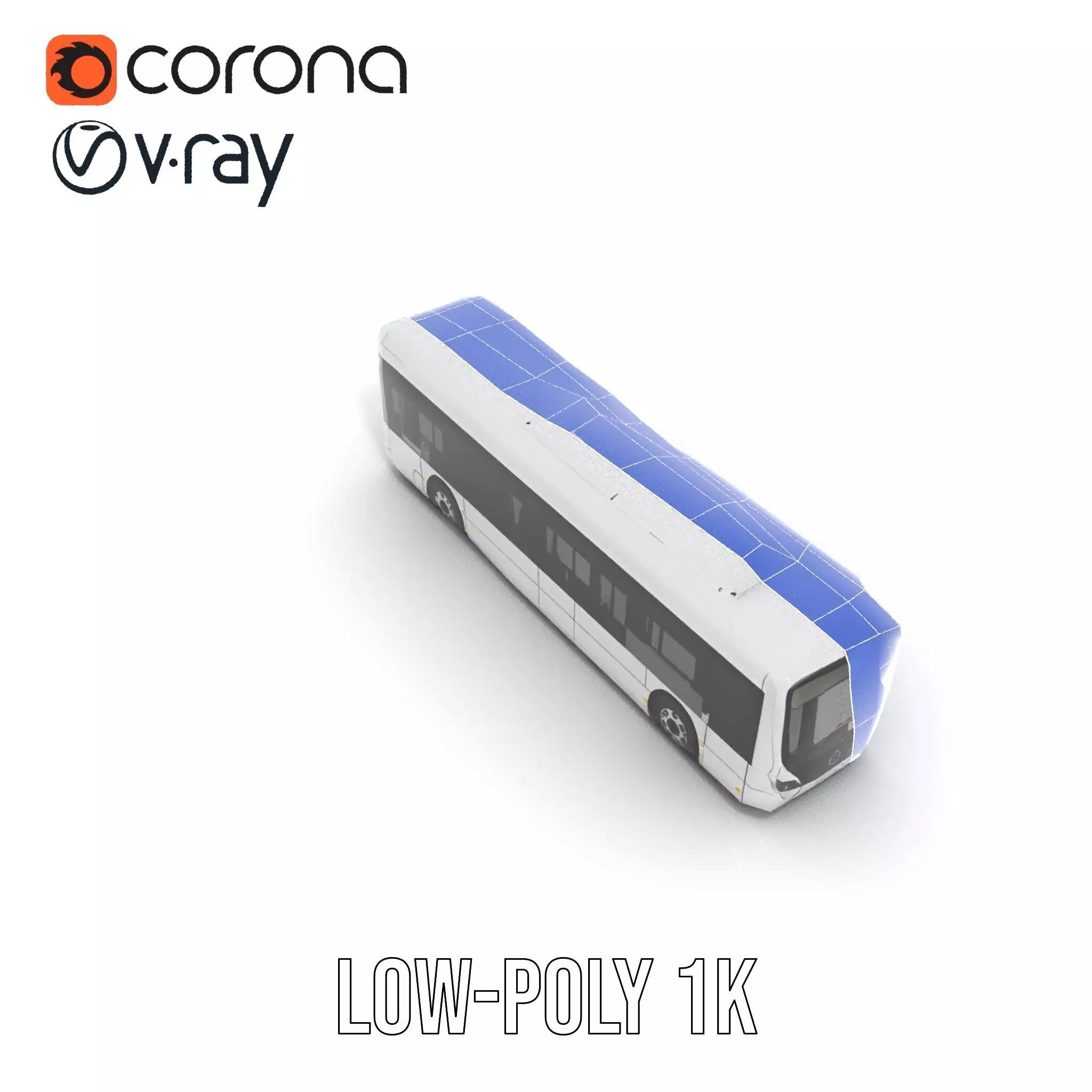 Modern Urban Bus model pack Low-poly 3D model_27