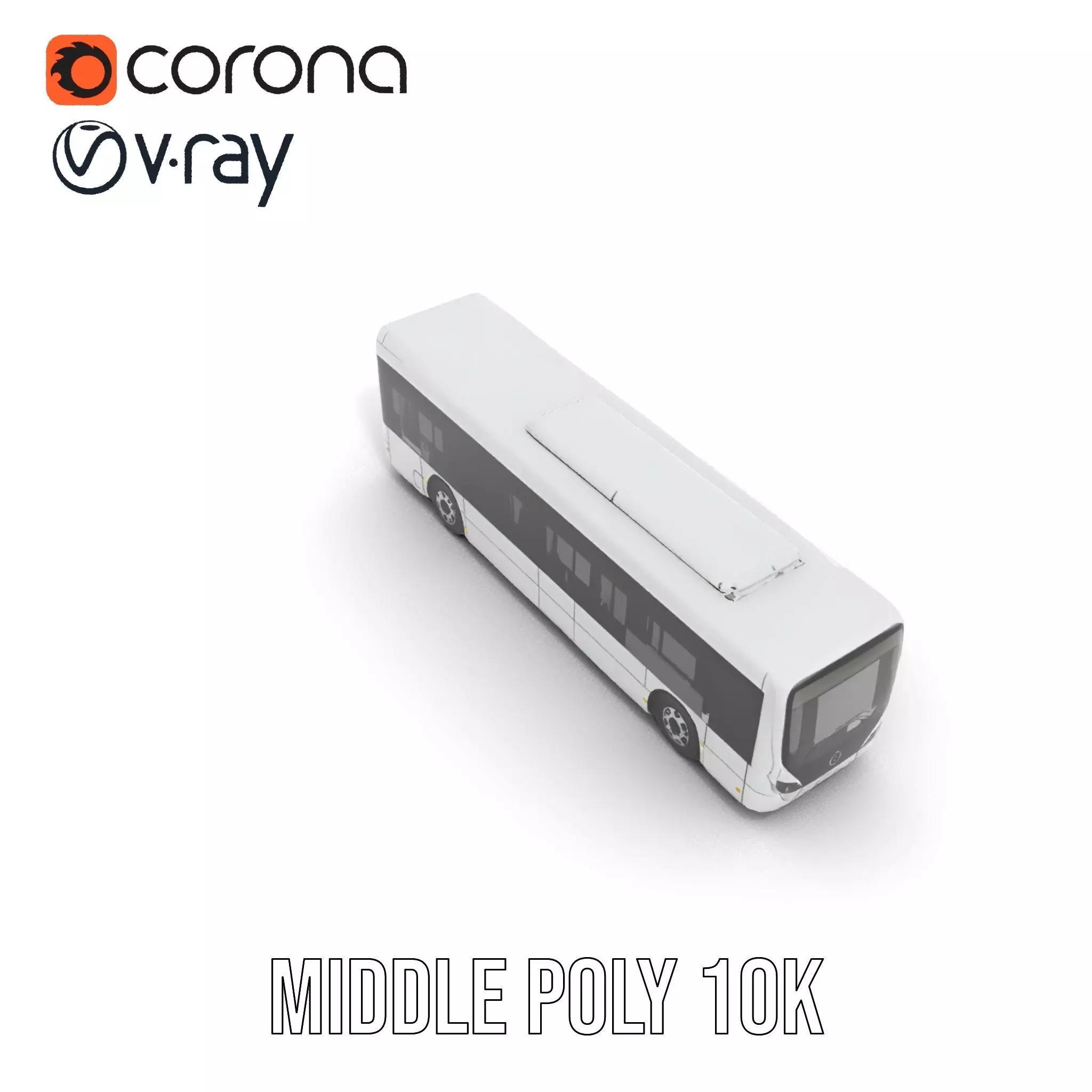 Modern Urban Bus model pack Low-poly 3D model_6