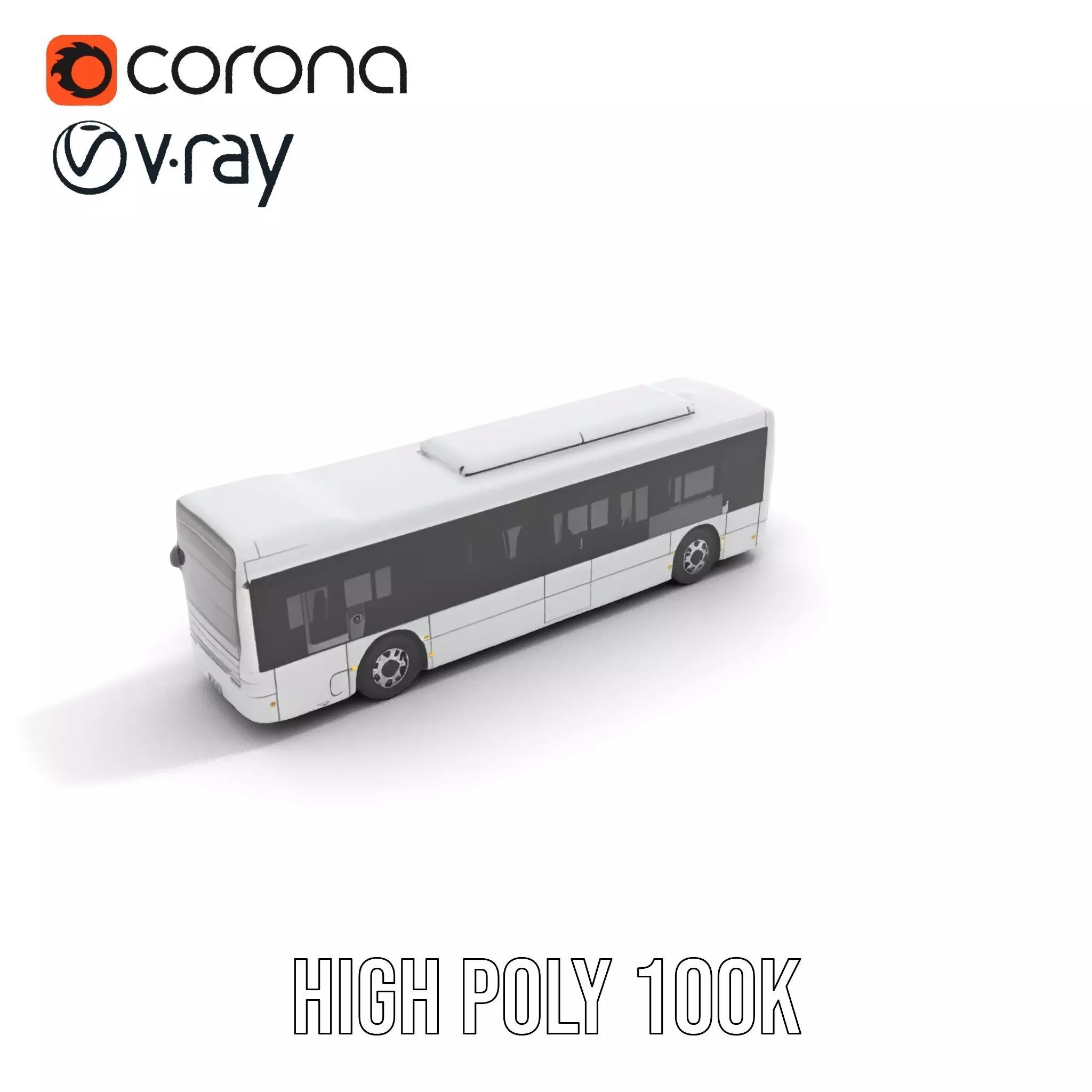 Modern Urban Bus model pack Low-poly 3D model_17