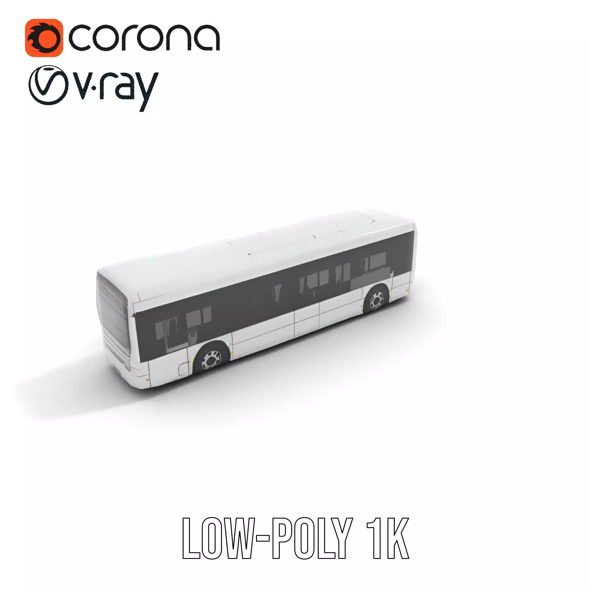 Modern Urban Bus model pack Low-poly 3D model_7
