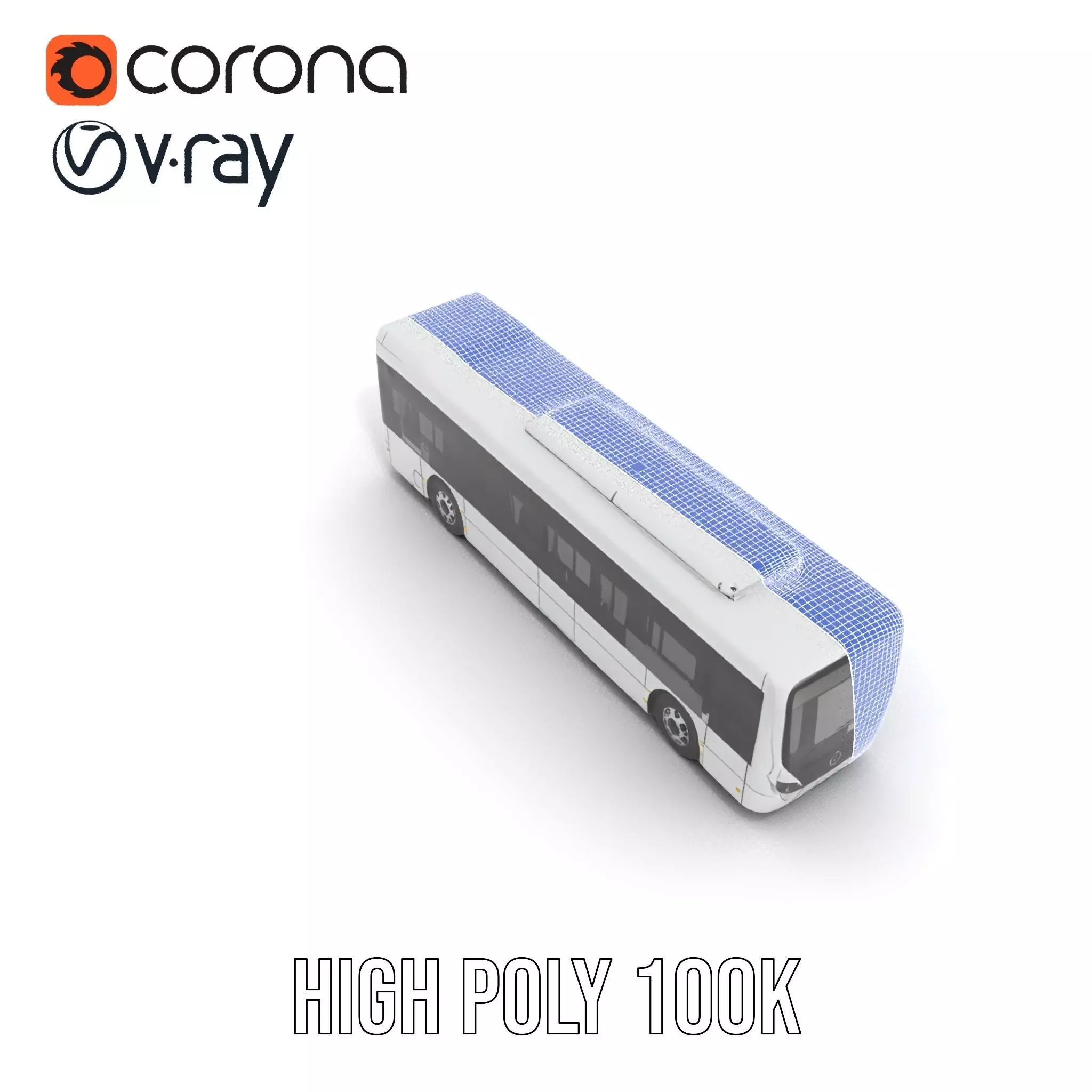 Modern Urban Bus model pack Low-poly 3D model_32