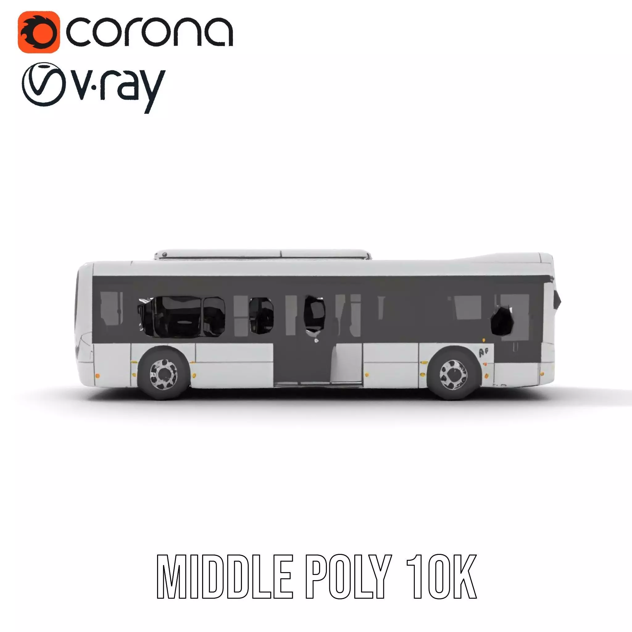 Modern Urban Bus model pack Low-poly 3D model_20
