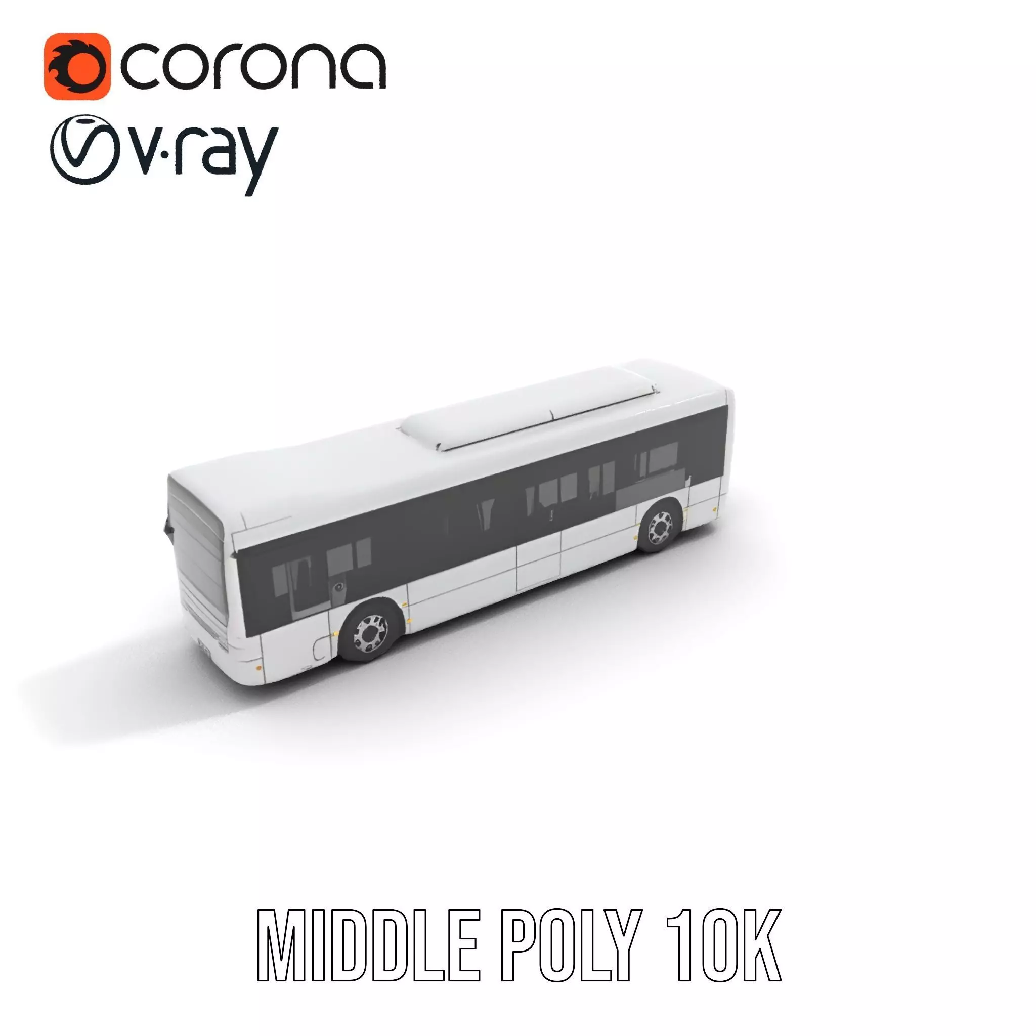 Modern Urban Bus model pack Low-poly 3D model_10