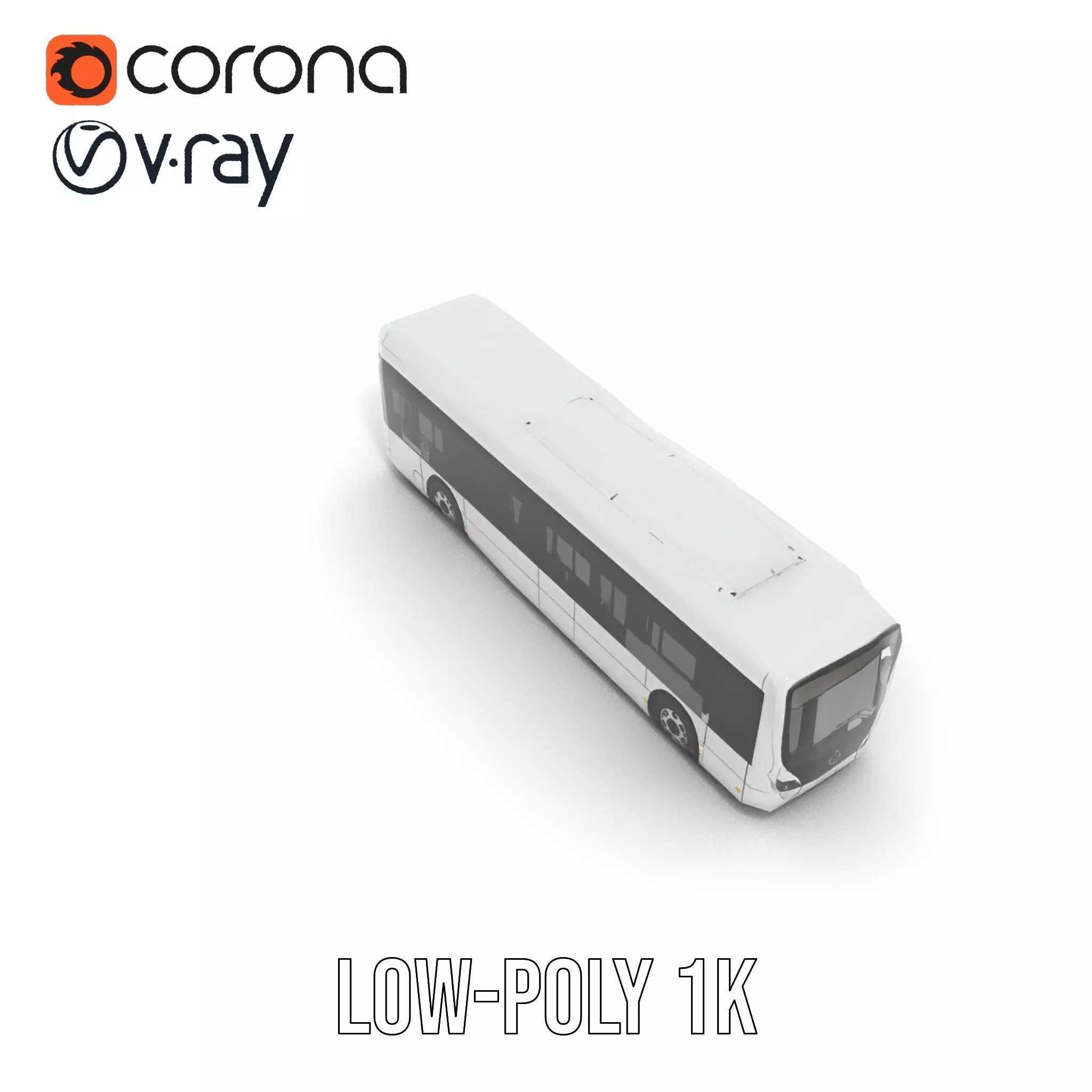 Modern Urban Bus model pack Low-poly 3D model_30