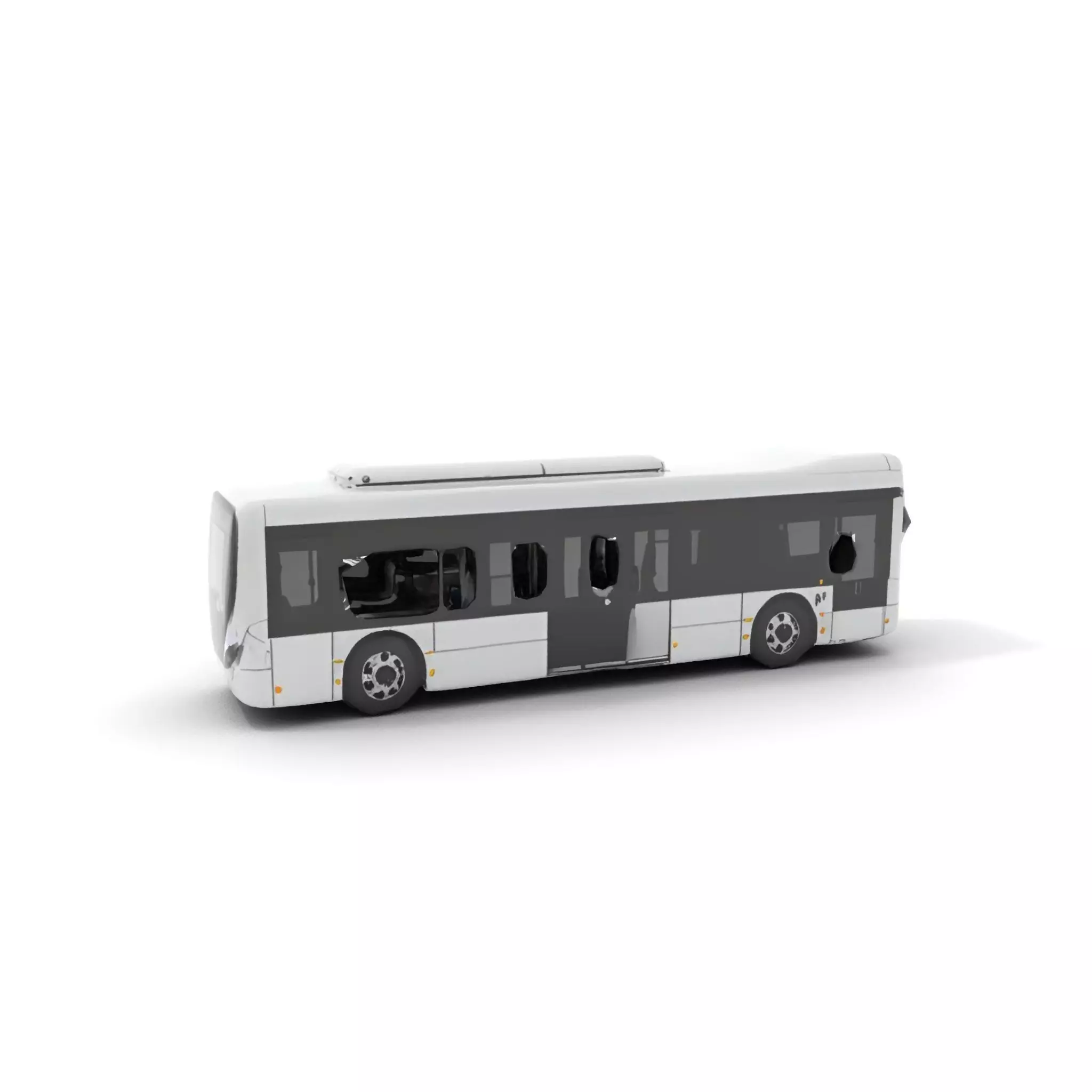 Modern Urban Bus model pack Low-poly 3D model_15
