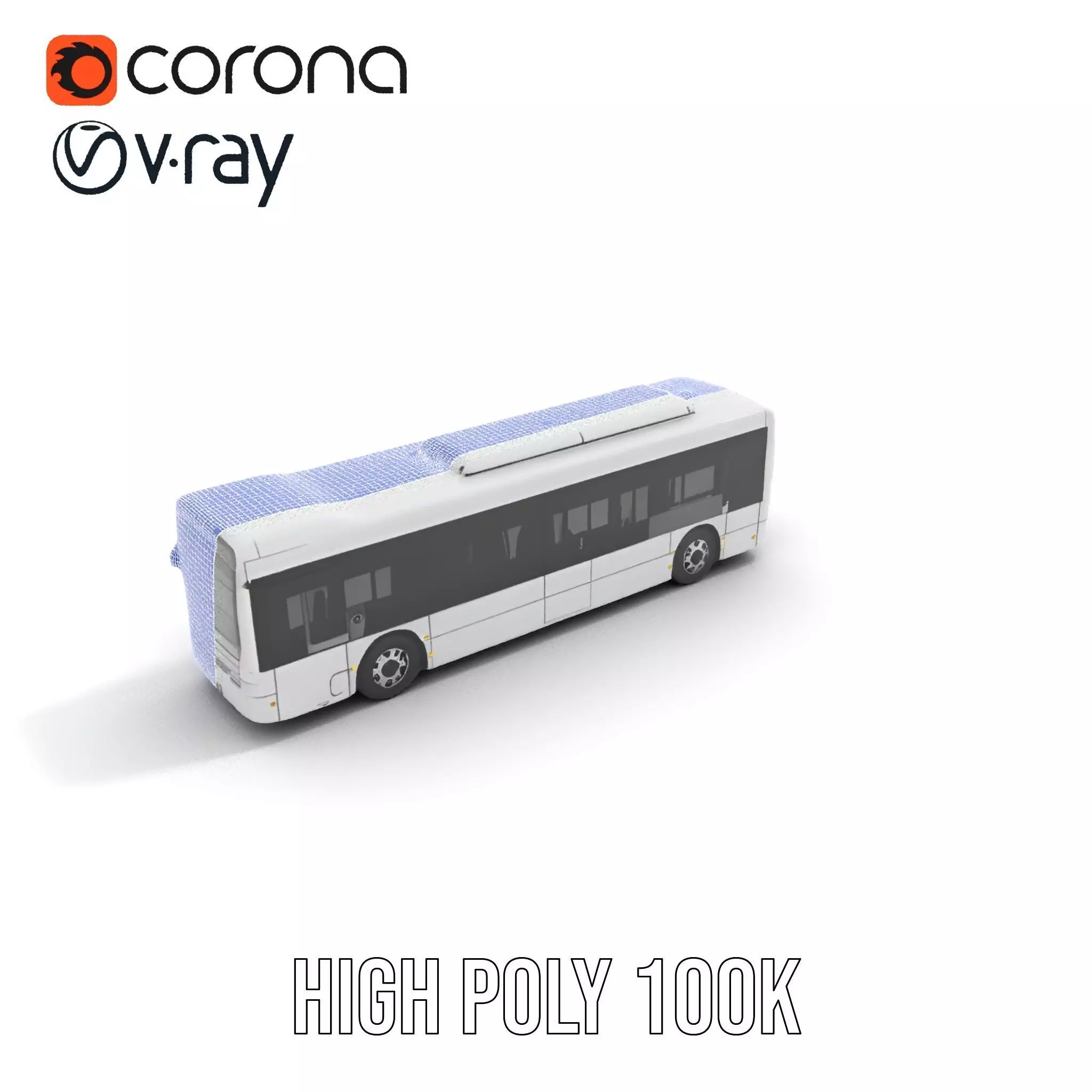 Modern Urban Bus model pack Low-poly 3D model_22
