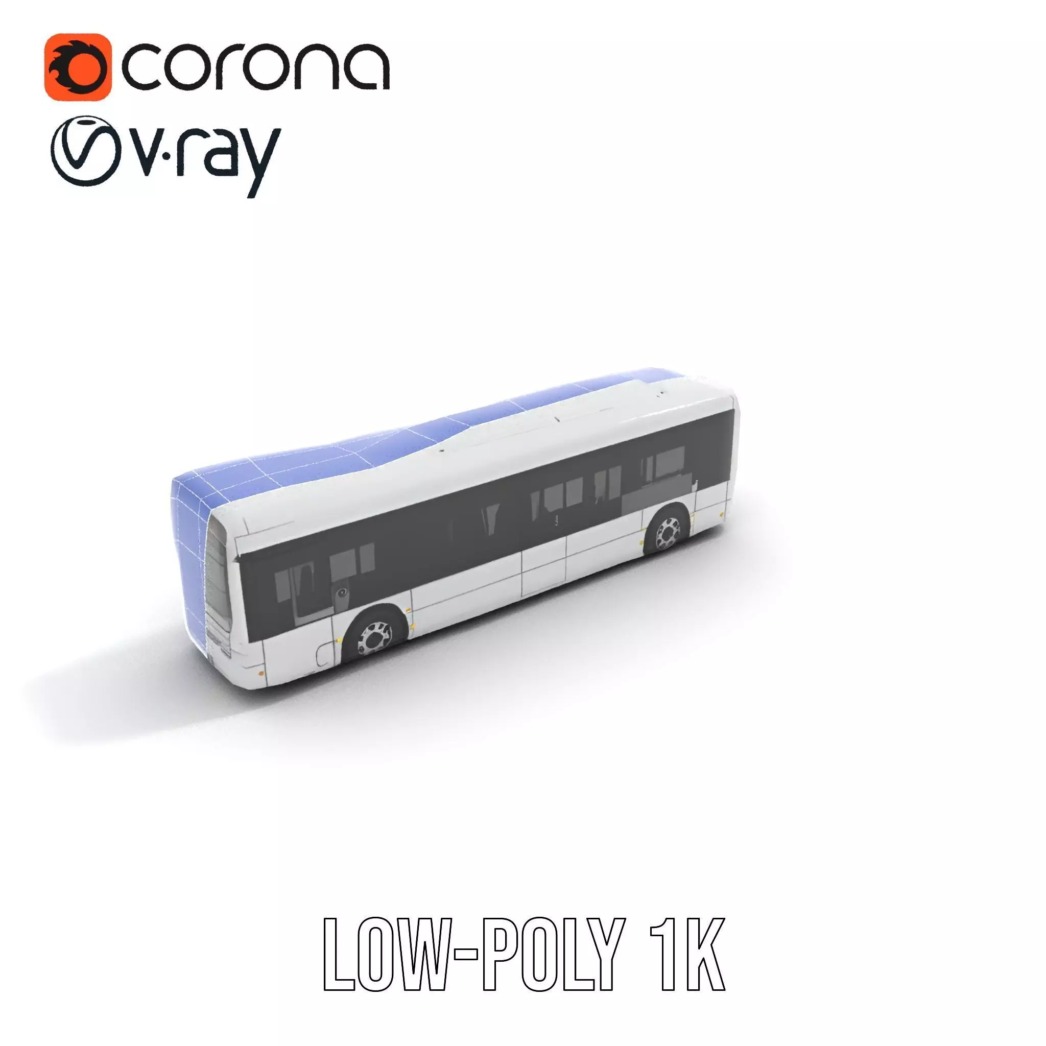 Modern Urban Bus model pack Low-poly 3D model_11