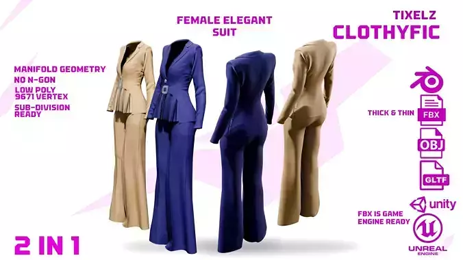 Female Elegant Suit clothyfic pack