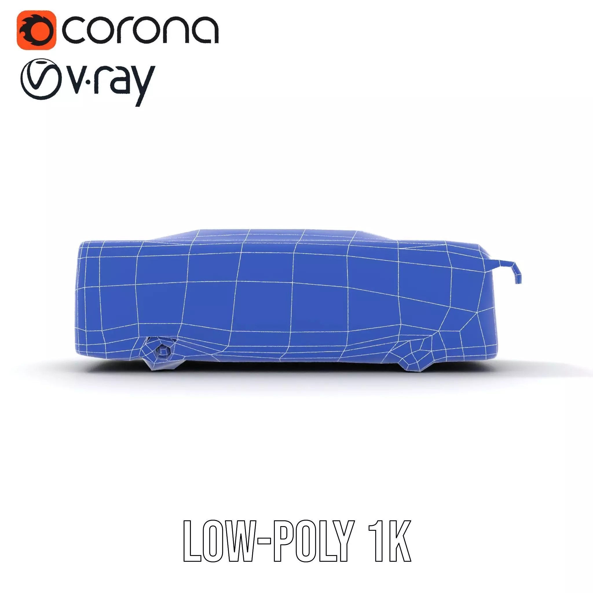 Blue Urban Bus model pack Low-poly 3D model_30