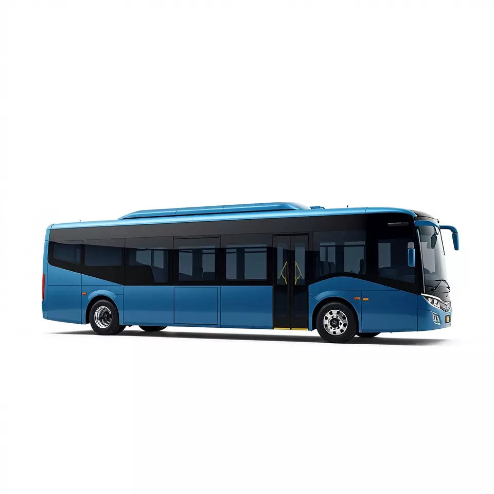 Blue Urban Bus model pack Low-poly 3D model_2
