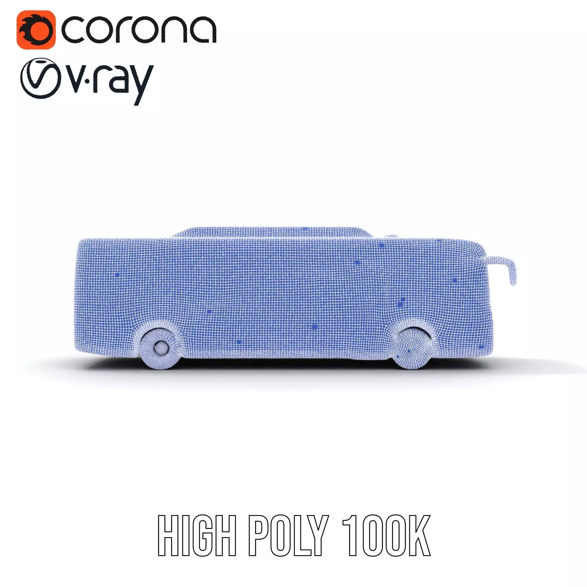 Blue Urban Bus model pack Low-poly 3D model_33