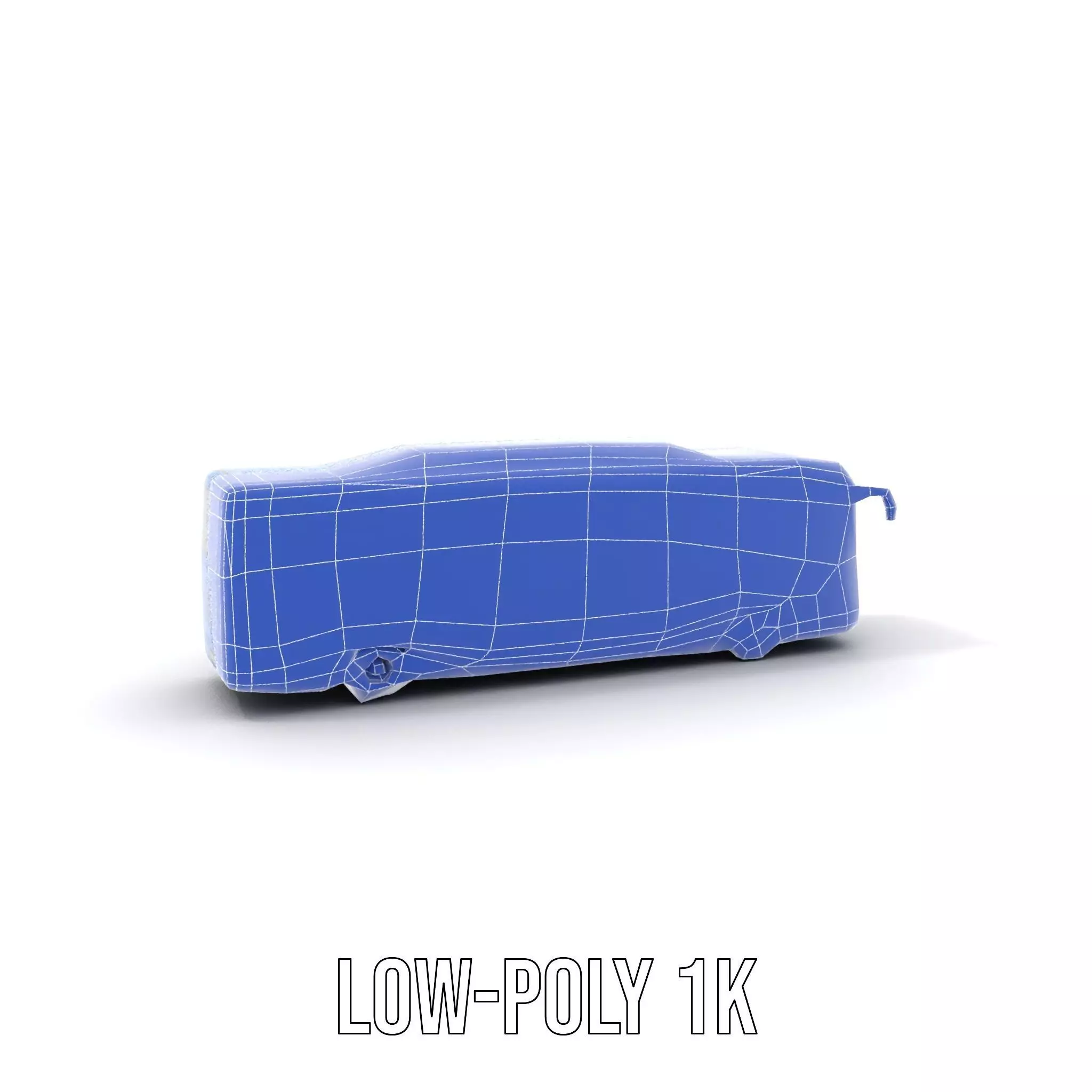 Blue Urban Bus model pack Low-poly 3D model_9