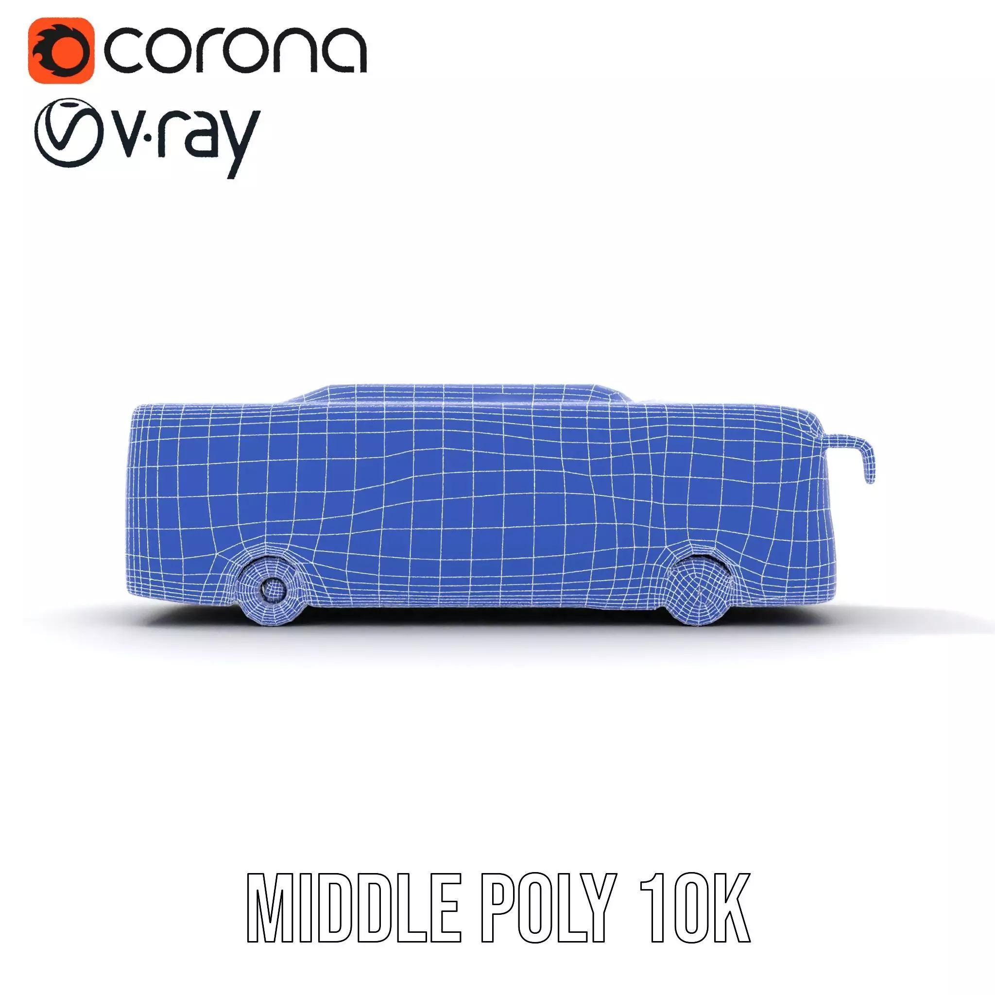 Blue Urban Bus model pack Low-poly 3D model_29