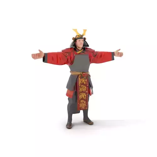 Samurai Armor Crimson model pack Low-poly 3D model