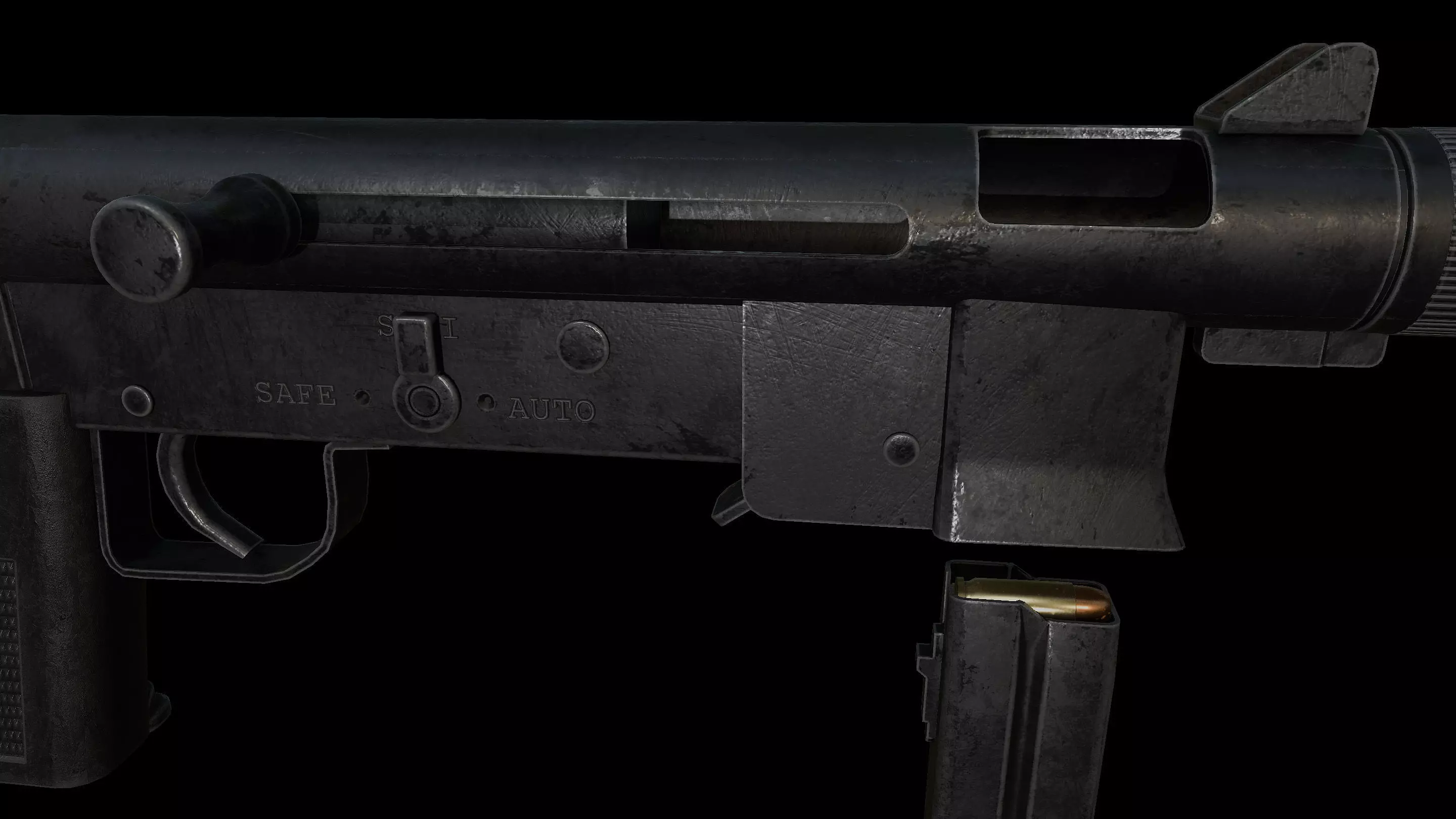 Smith and Wesson M76 Low-poly 3D model_9