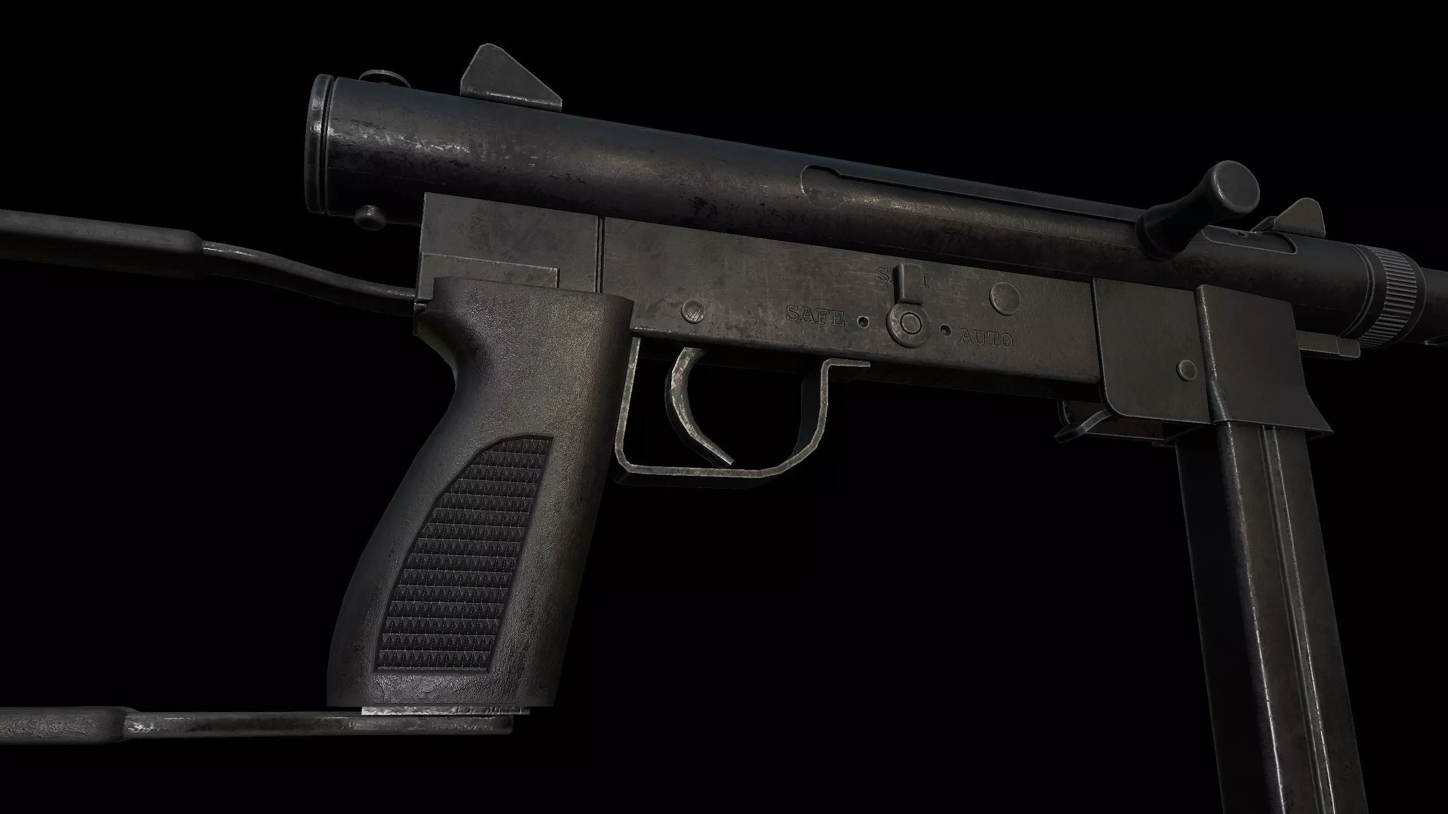 Smith and Wesson M76 Low-poly 3D model_8