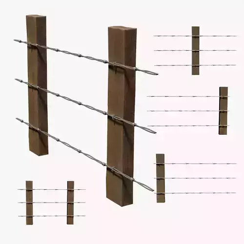 Military FencesWireB Series Metal Fortress Obstacle- N3P 3D model